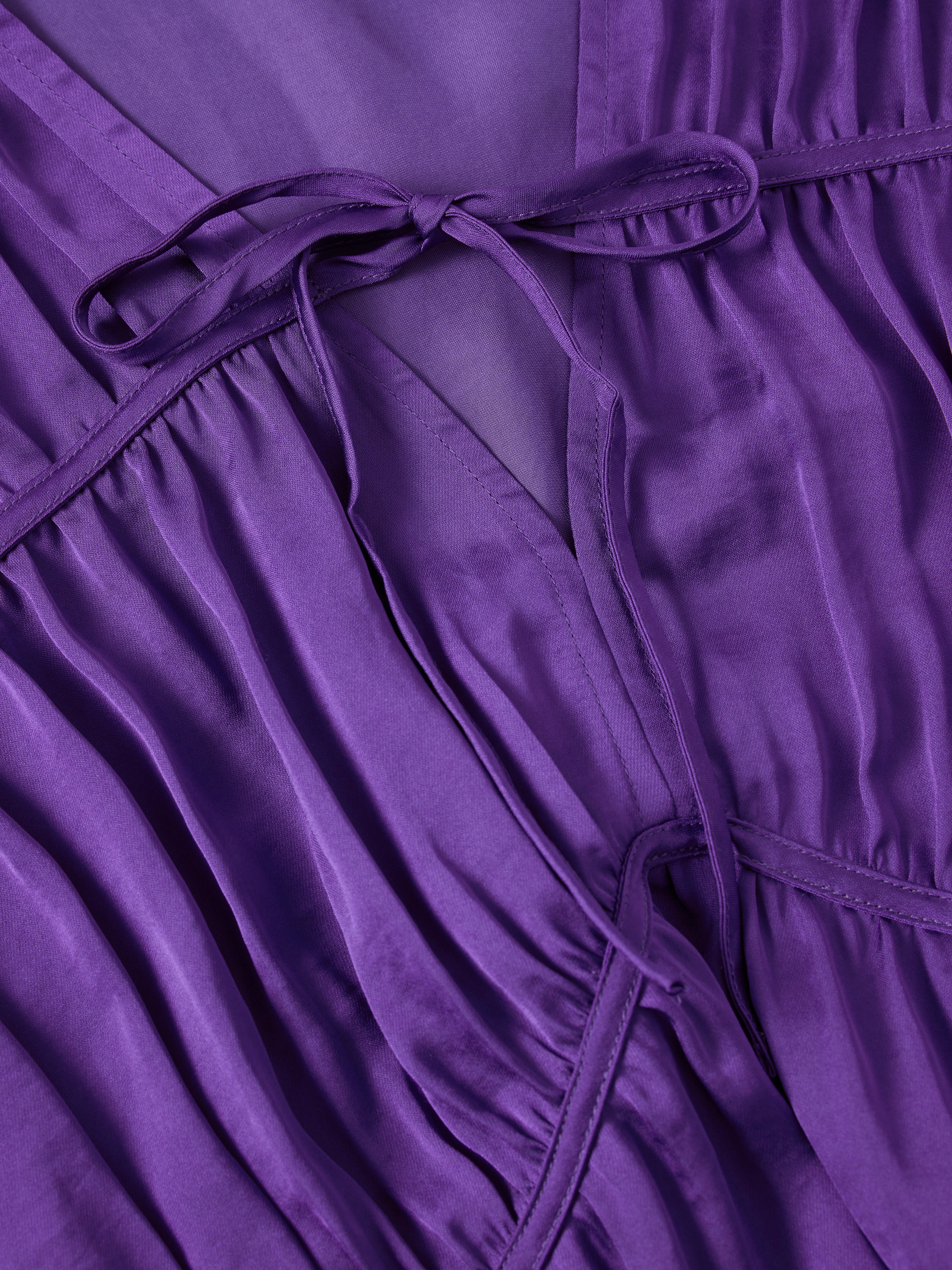 Recycled Satin Drape Top | Purple - Image 6