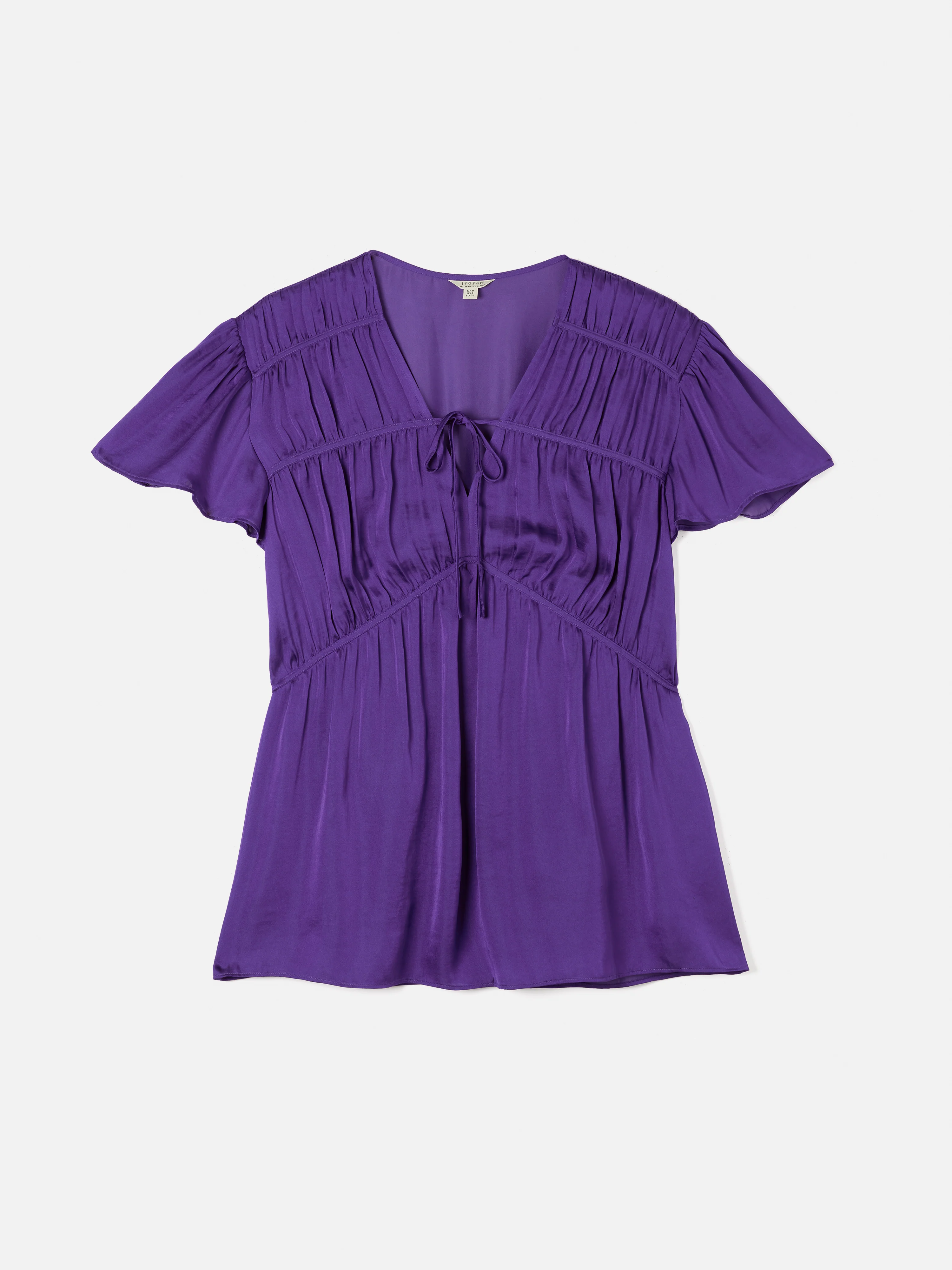 Recycled Satin Drape Top | Purple - Image 7