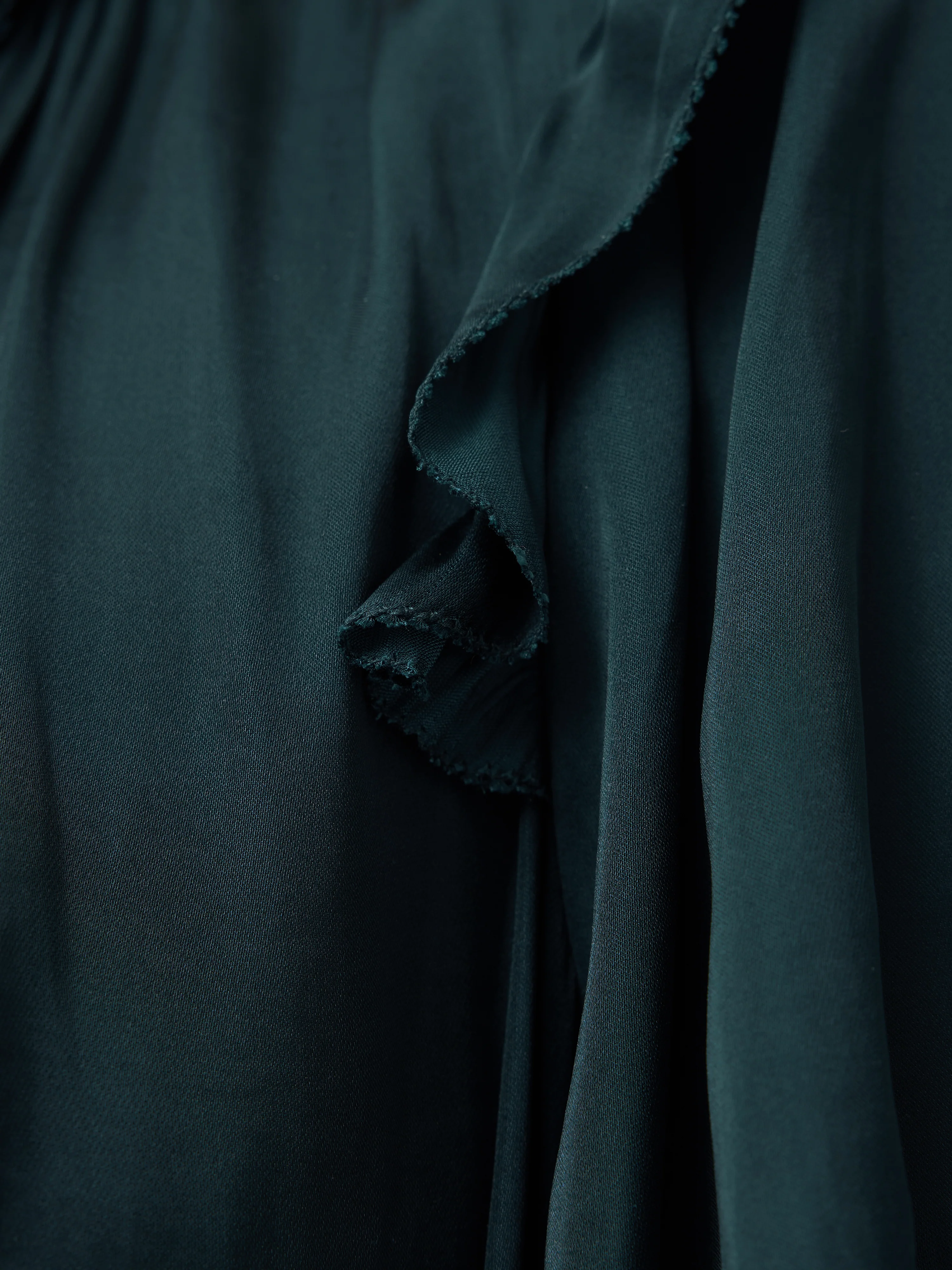 Recycled Satin Ruffle Top | Blue - Image 9