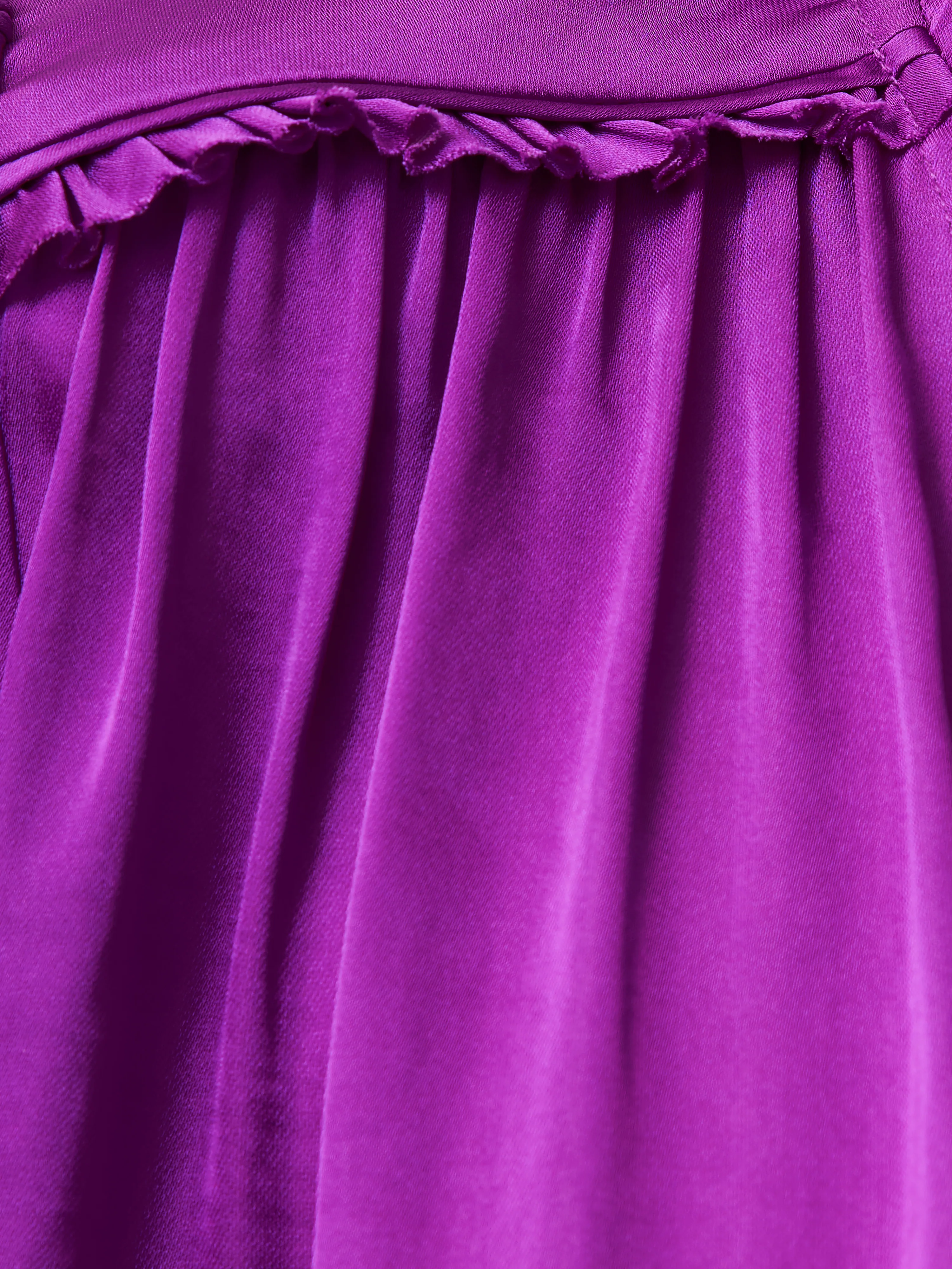 Recycled Satin V Neck Top | Purple - Image 8