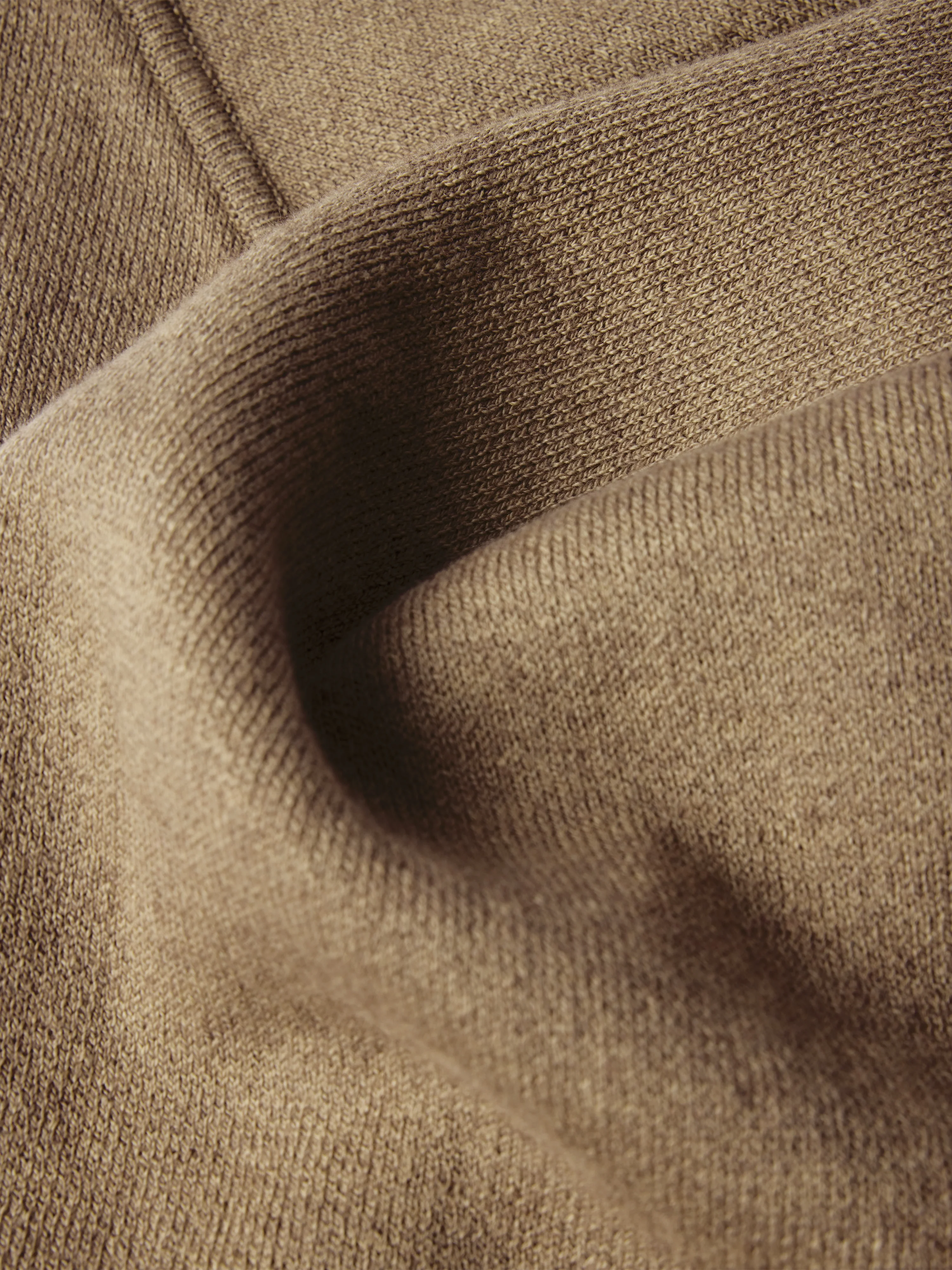 Reversible Cotton Blend Poncho | Camel - Image 10