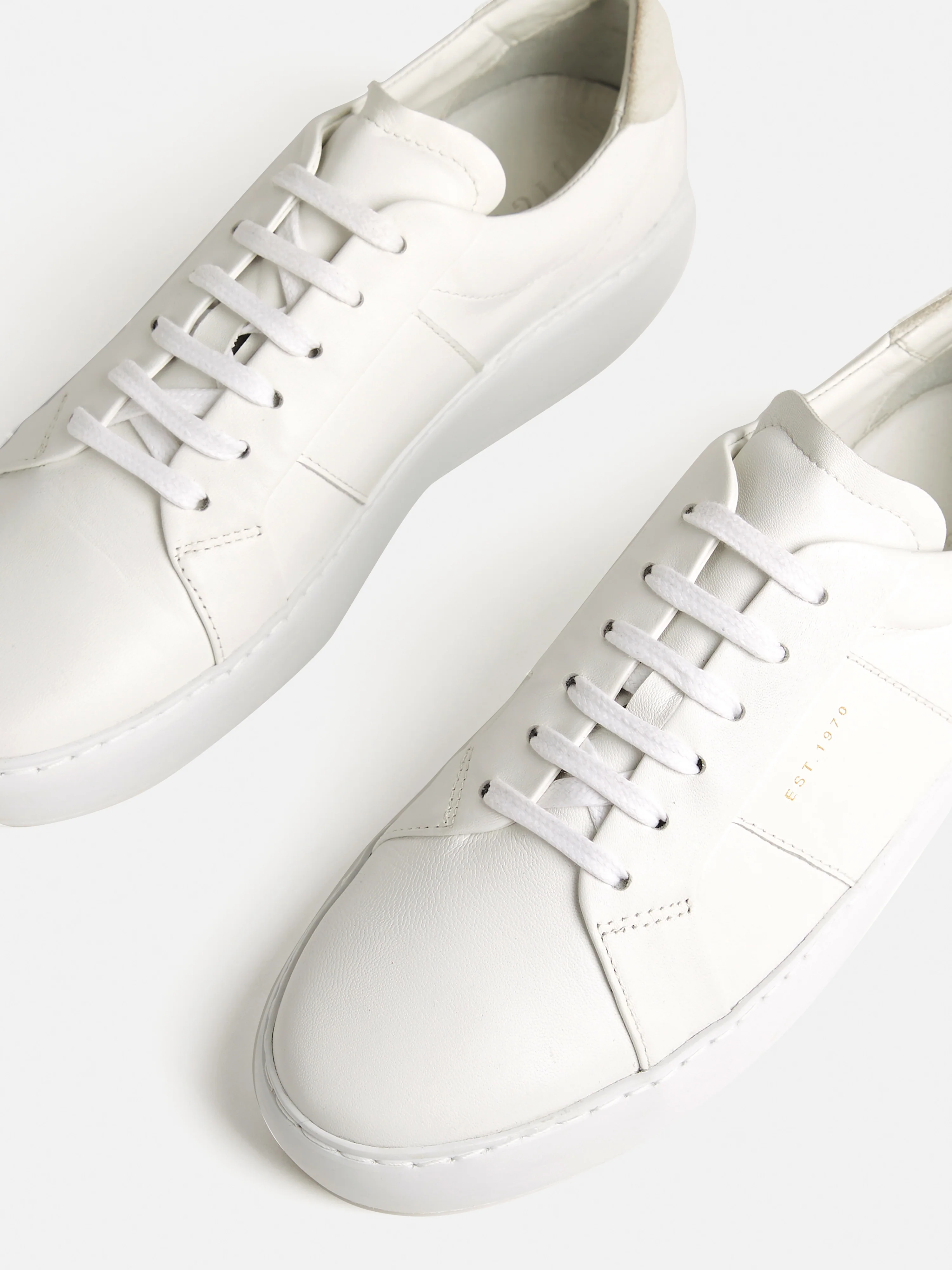Riva Leather Platform Trainer | White - Image 3