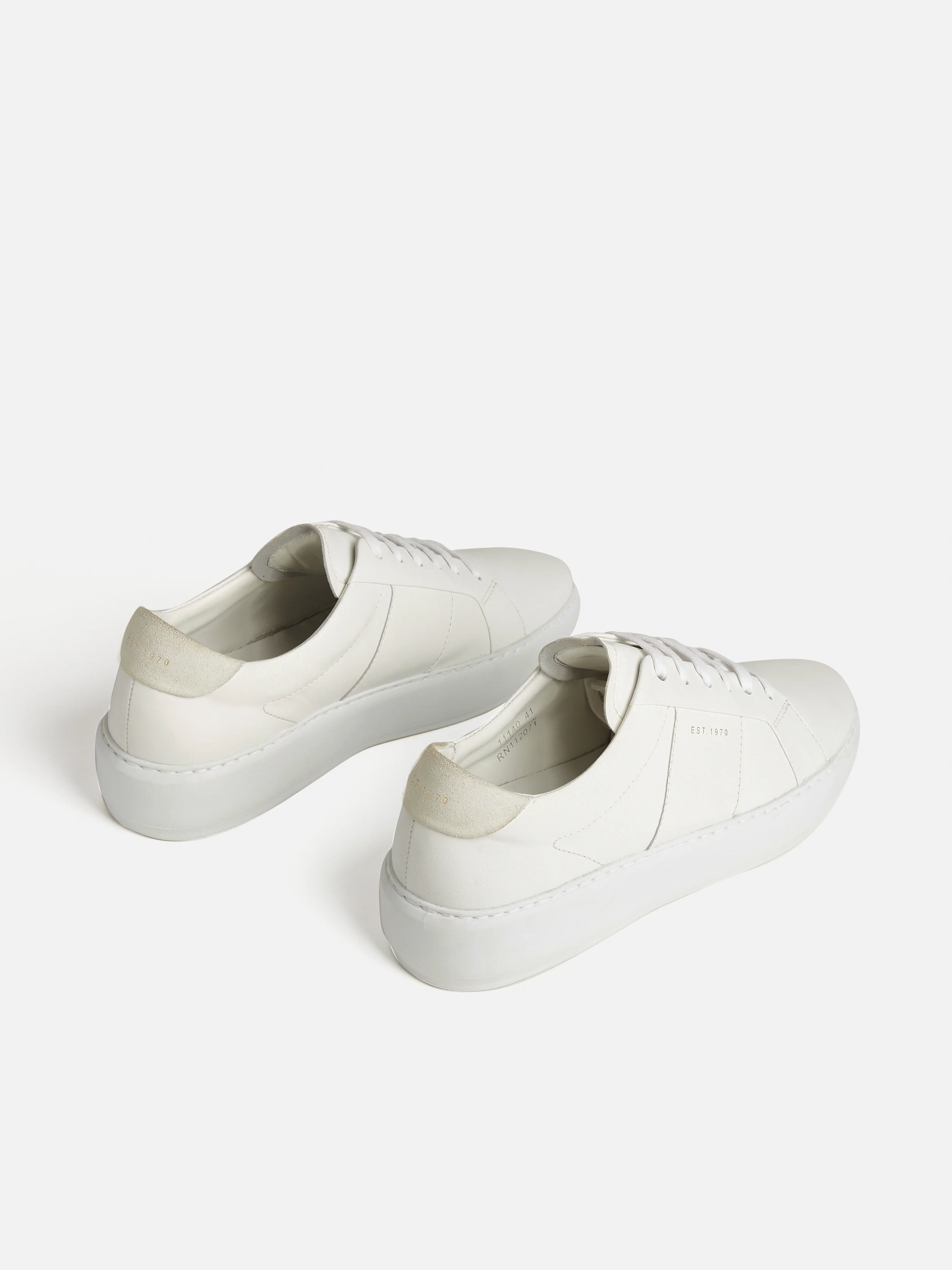 Riva Leather Platform Trainer | White - Image 4