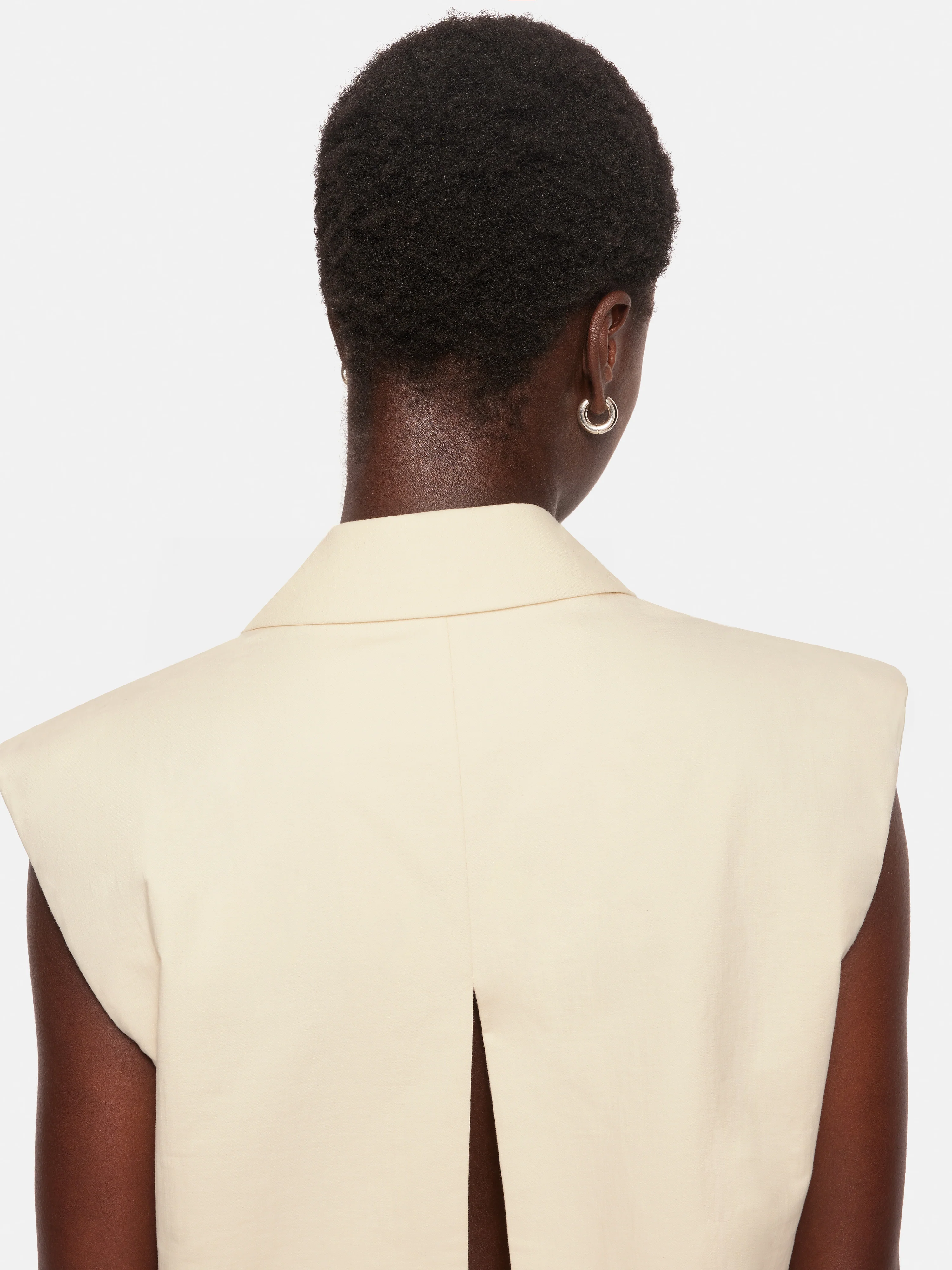 Roksanda Sleeveless Blazer | Cream - Image 6