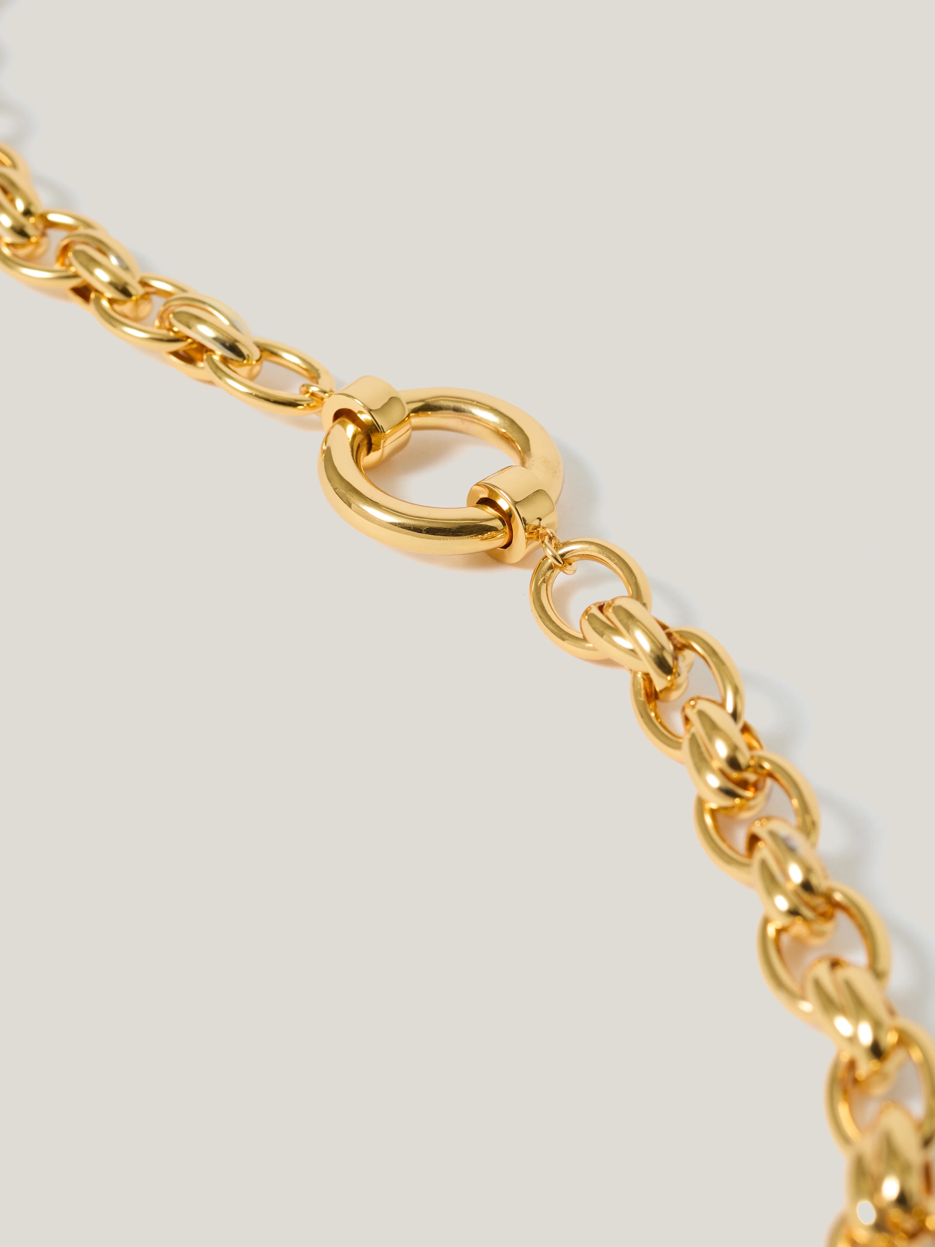 Round Link Chain Necklace | Gold - Image 3