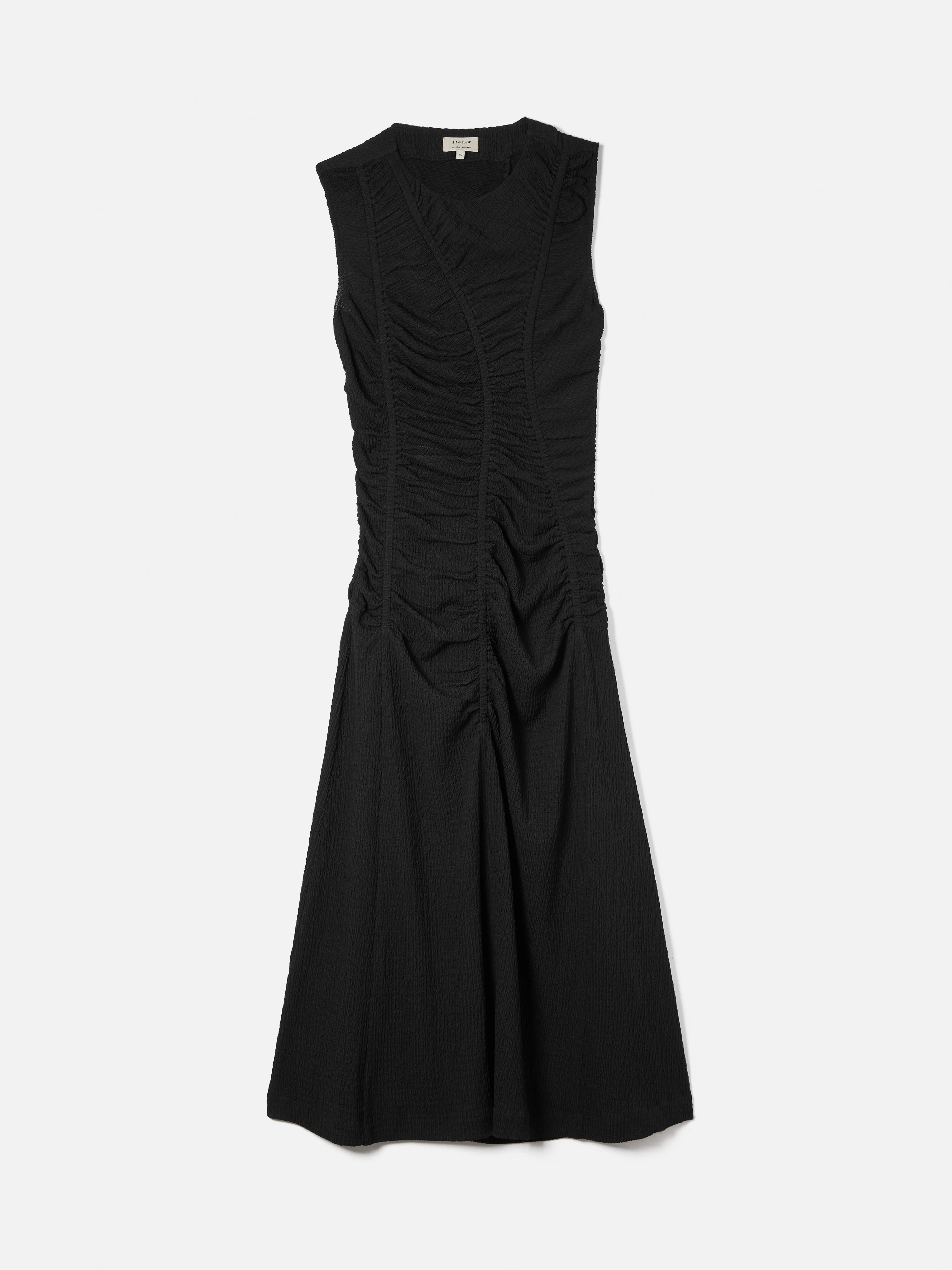 Ruched Jersey Dress | Black - Image 7