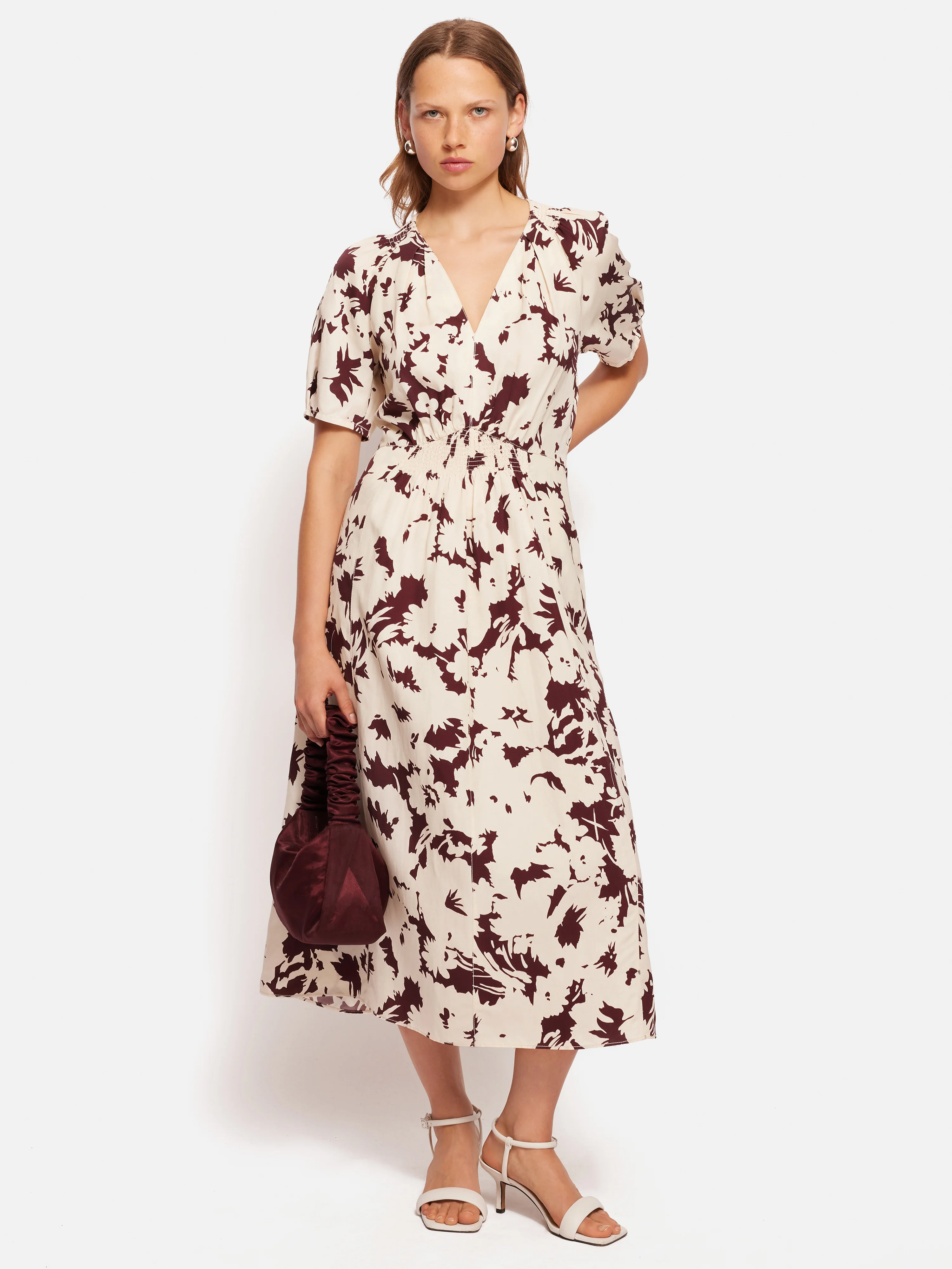 Ruched Organza Mini Bag | Burgundy - Image 5