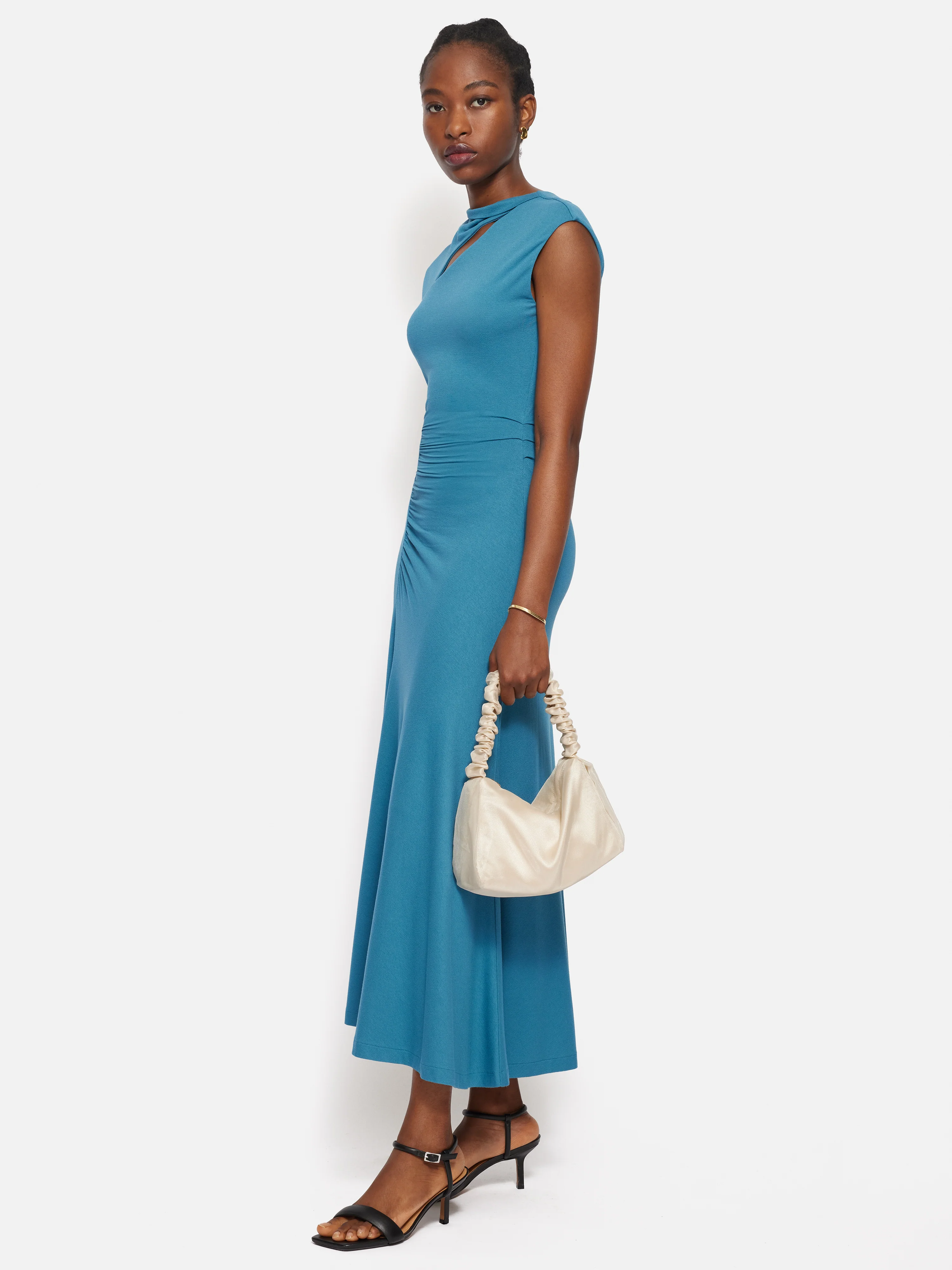 Ruched Organza Mini Bag | Cream - Image 3