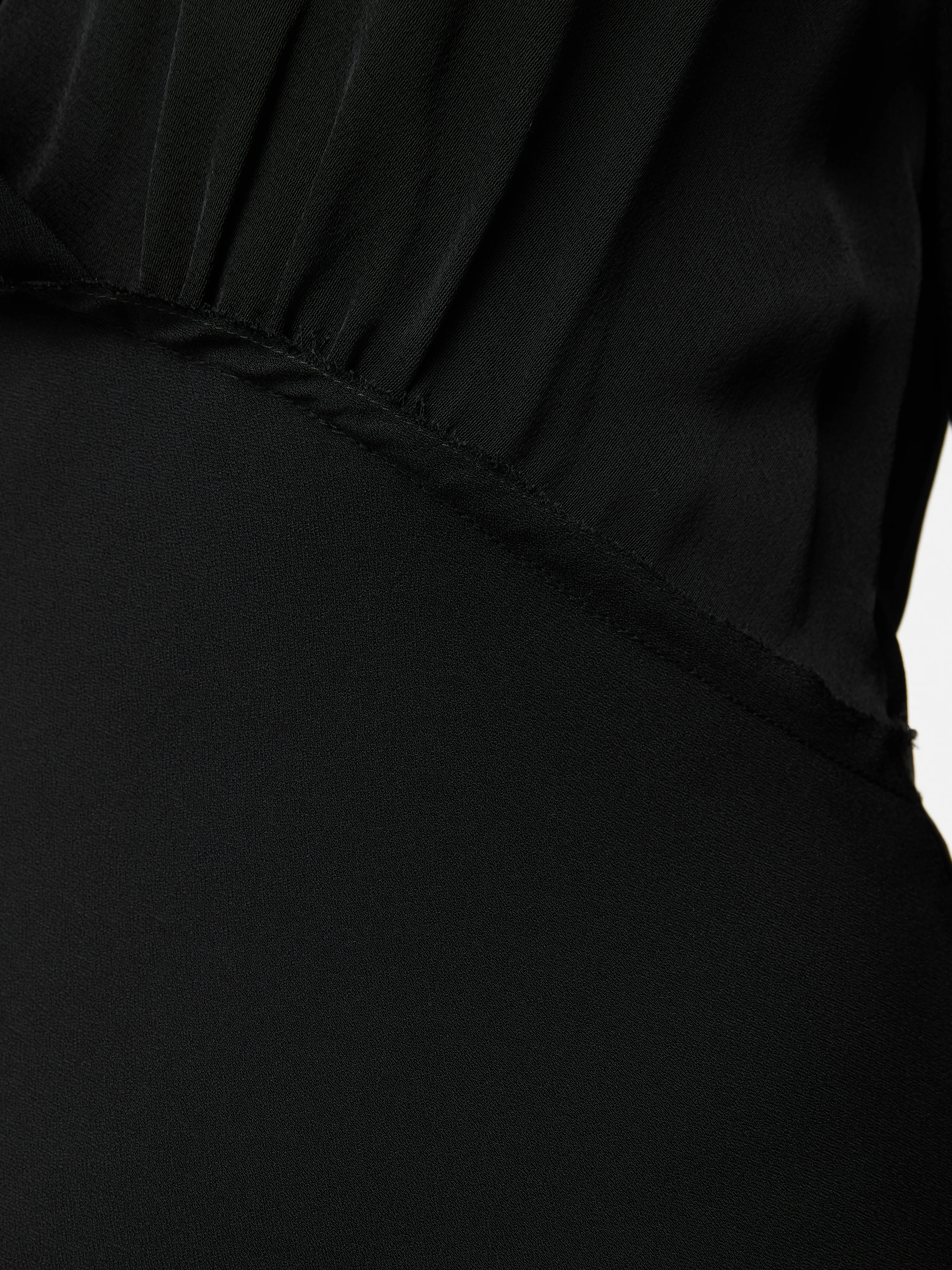 Satin Back Crepe Midi Dress | Black - Image 6