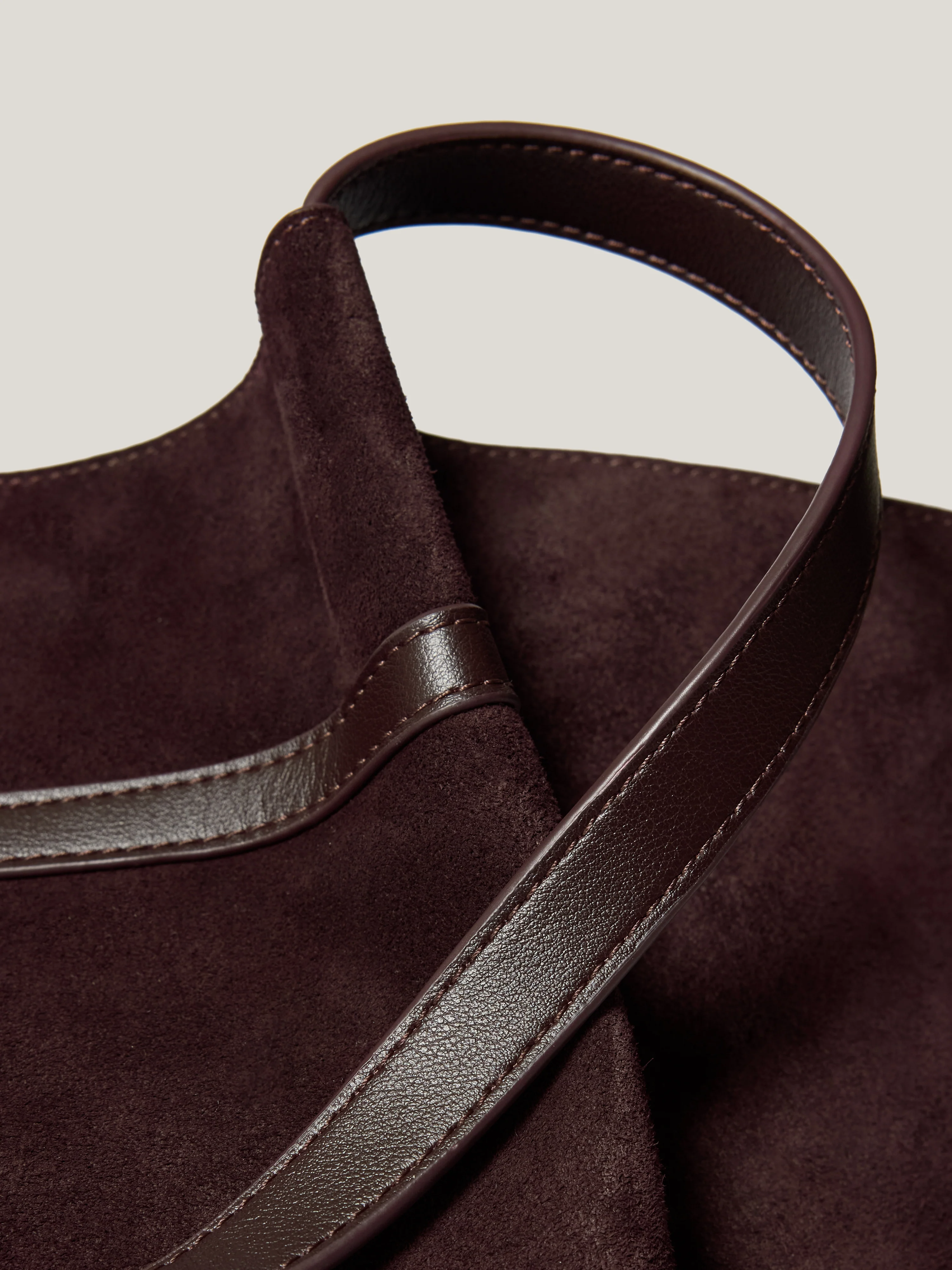 Shopper Suede Tote Bag | Oxblood - Image 4