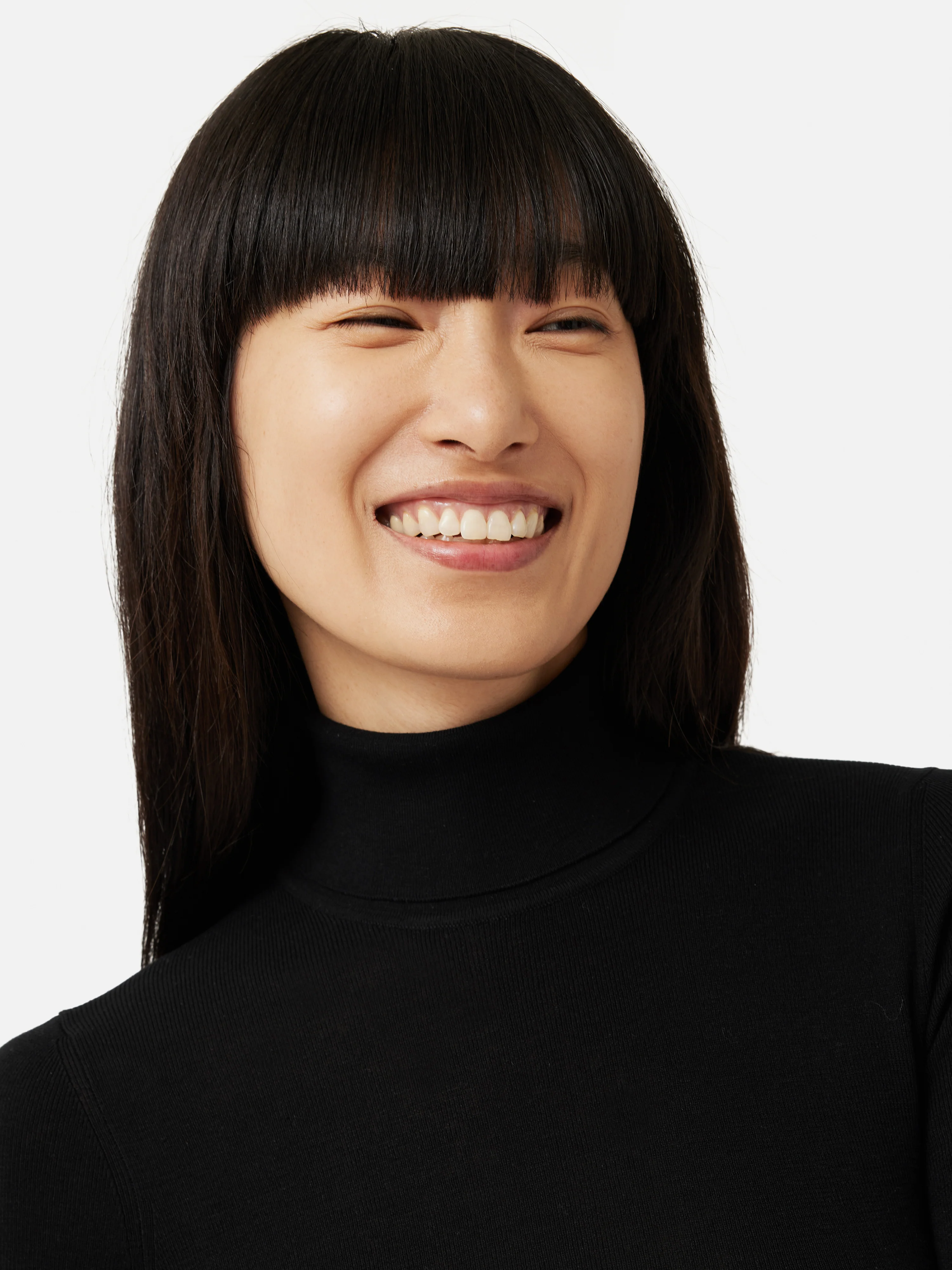 Silk Cotton Polo Jumper | Black - Image 2