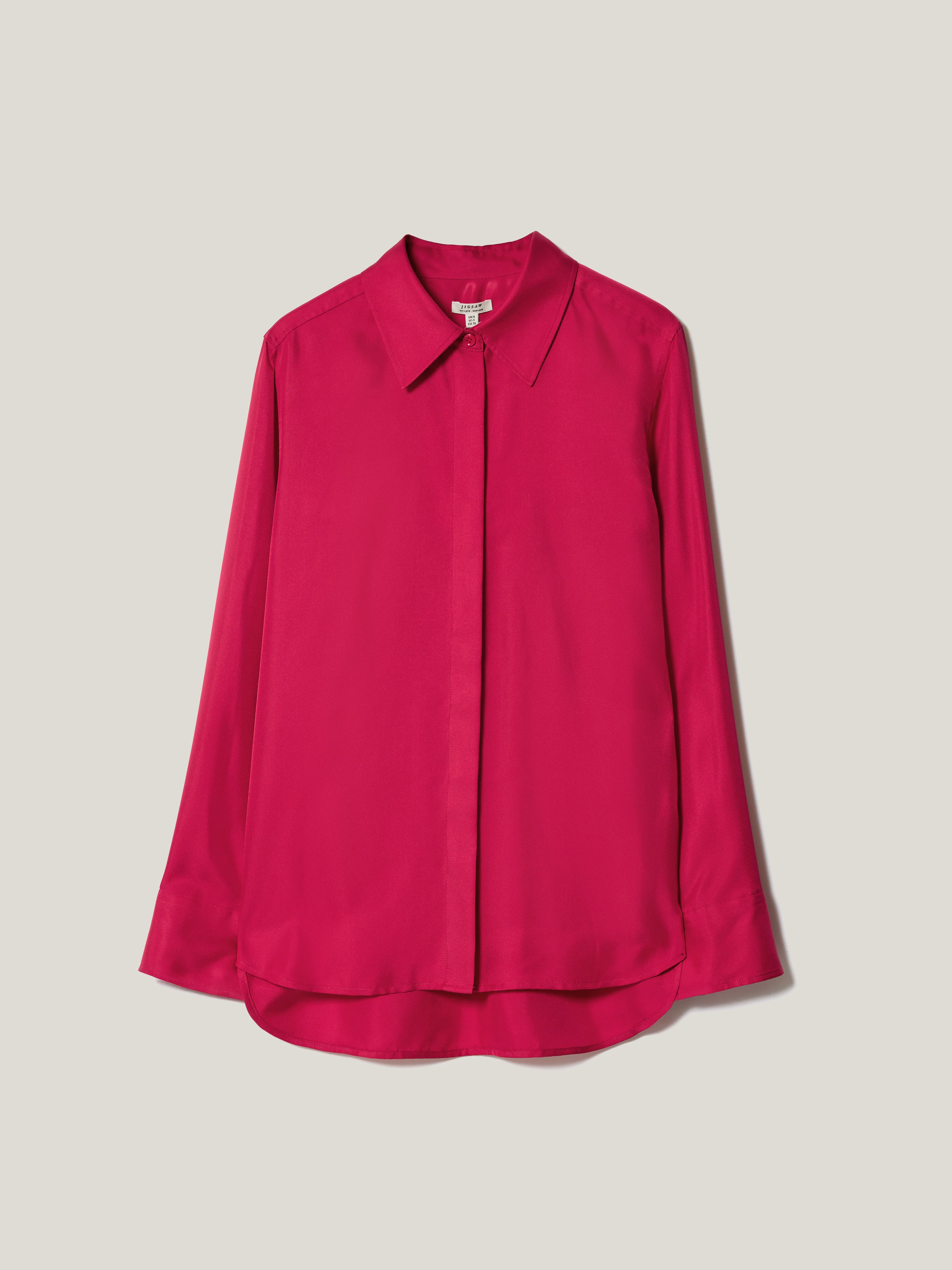 Silk Twill Classic Shirt | Pink - Image 6