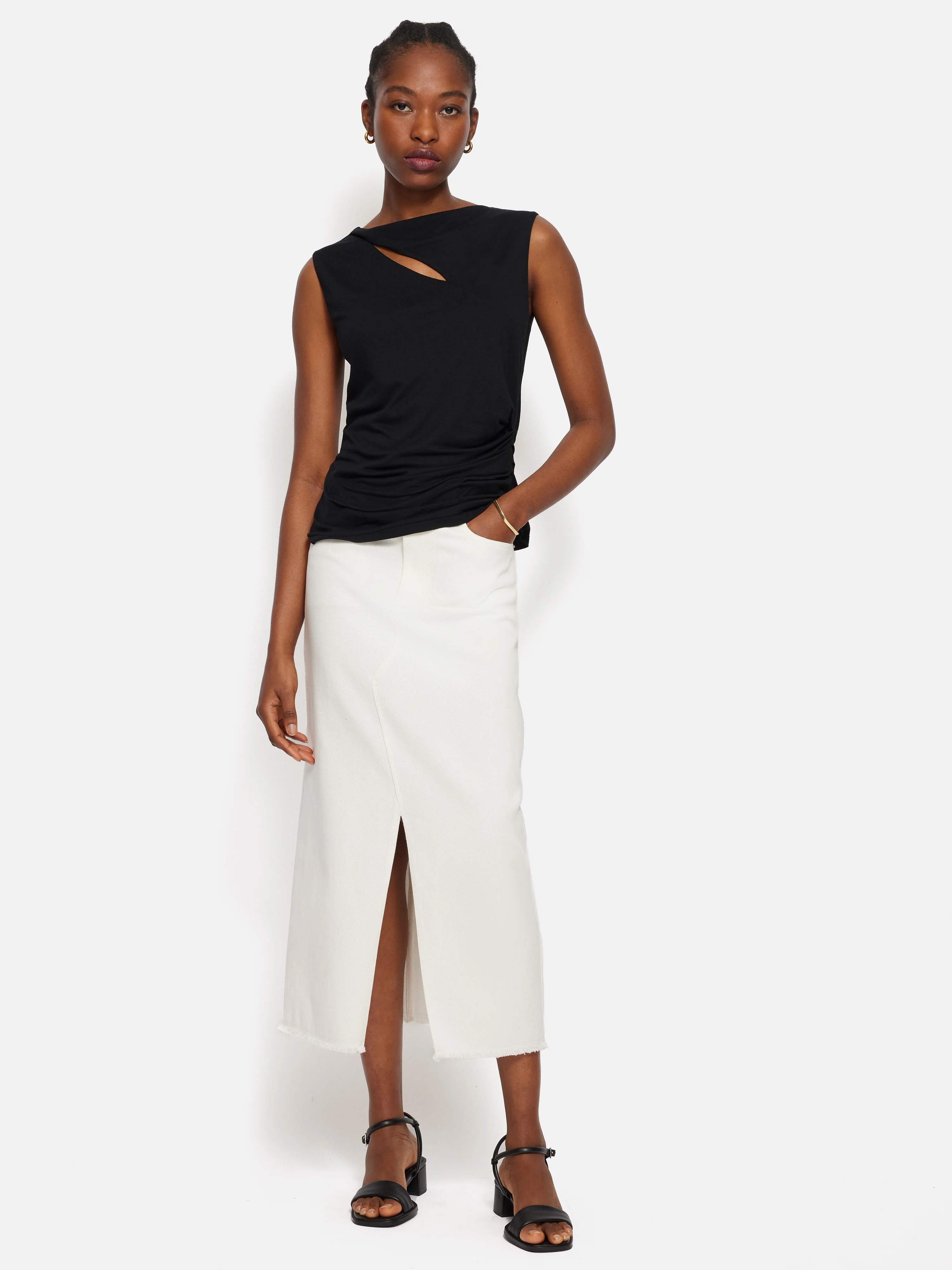 Slash Neck Top | Black - Image 6