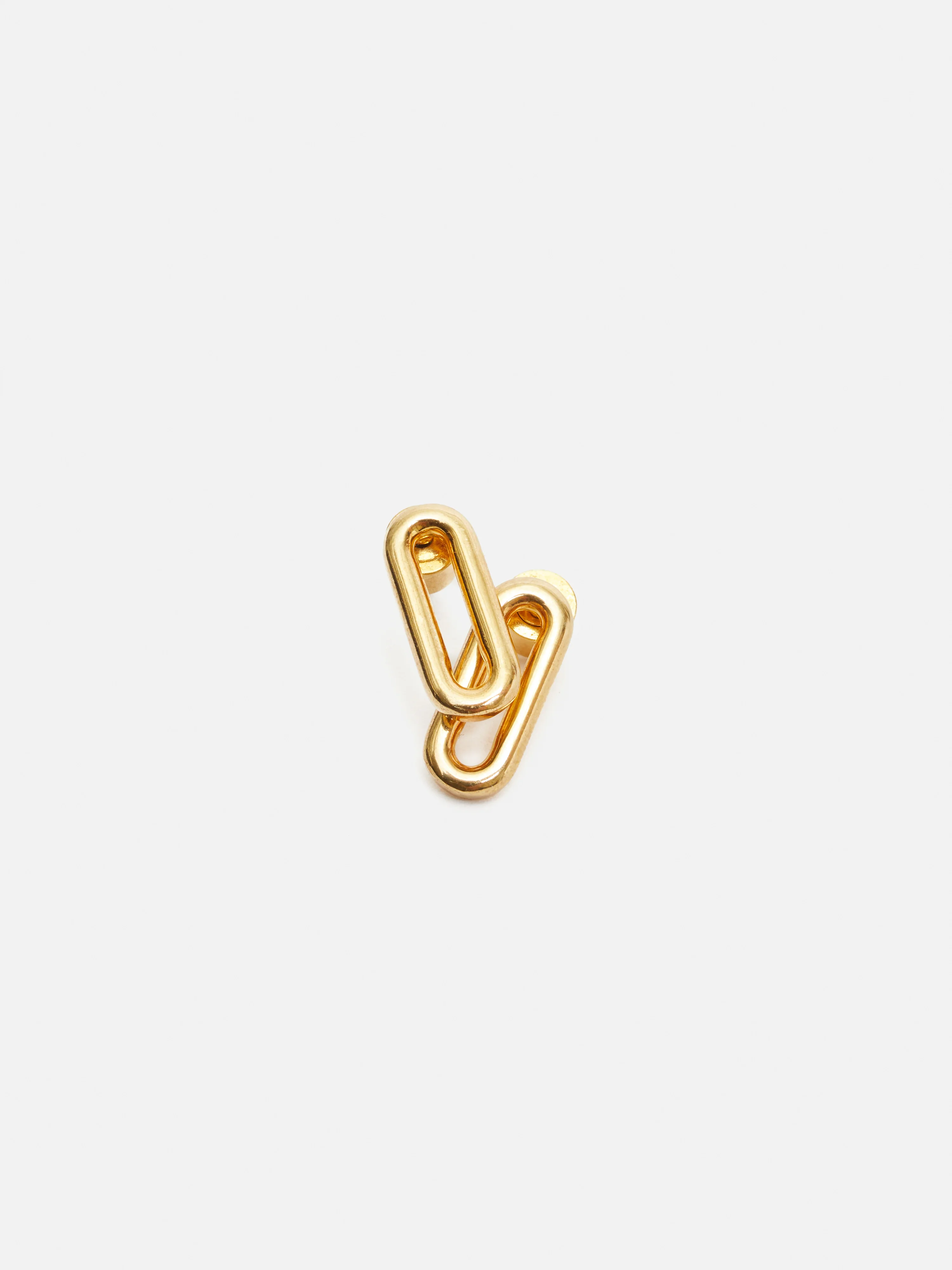 Small Link Stud Earrings | Gold - Image 3