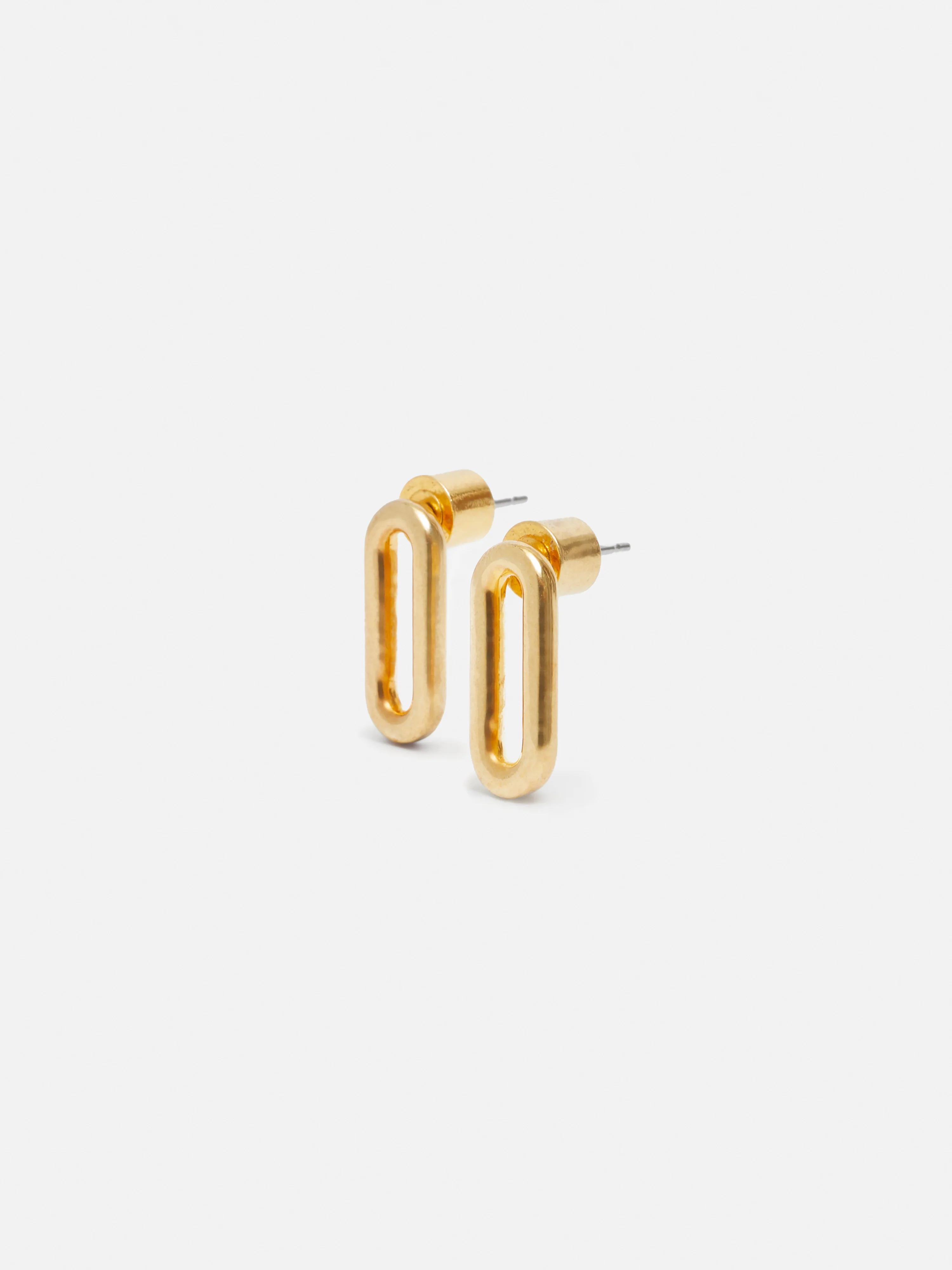 Small Link Stud Earrings | Gold - Image 4
