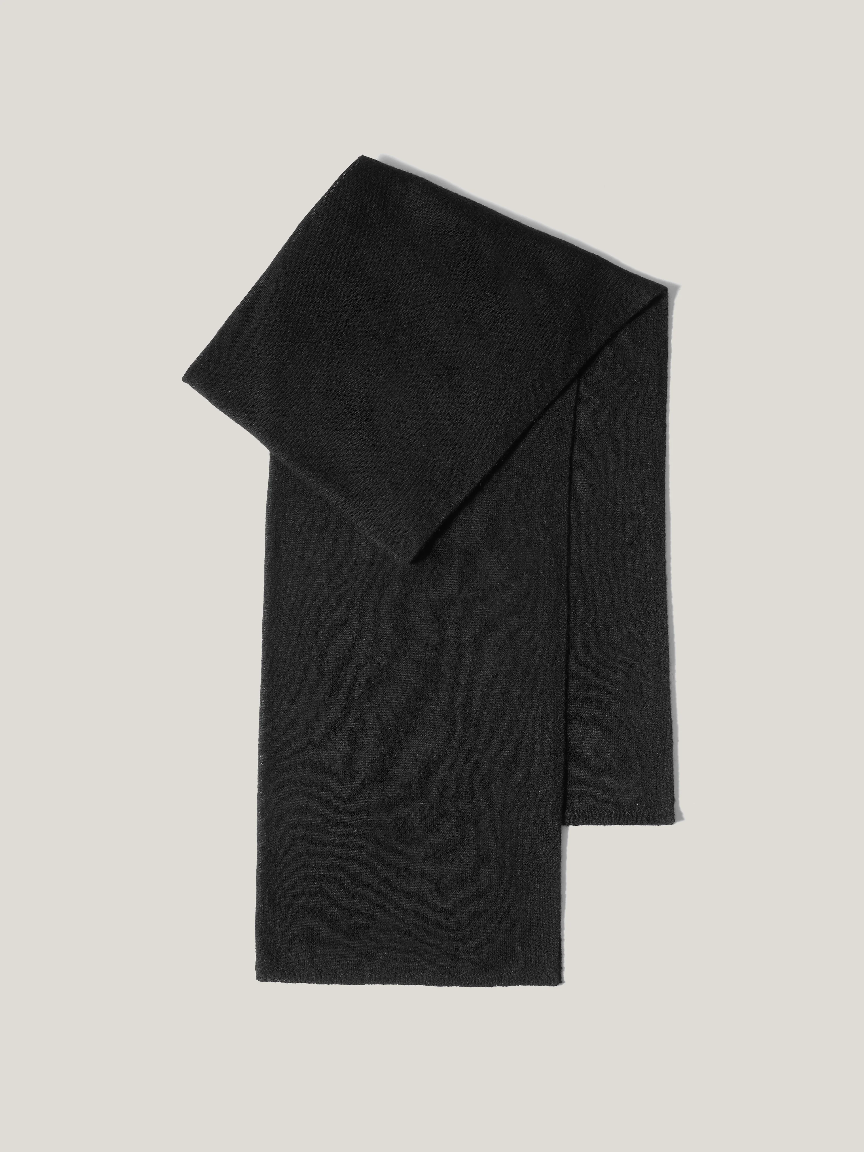 Soft Gauzy Knit Scarf | Black - Image 4