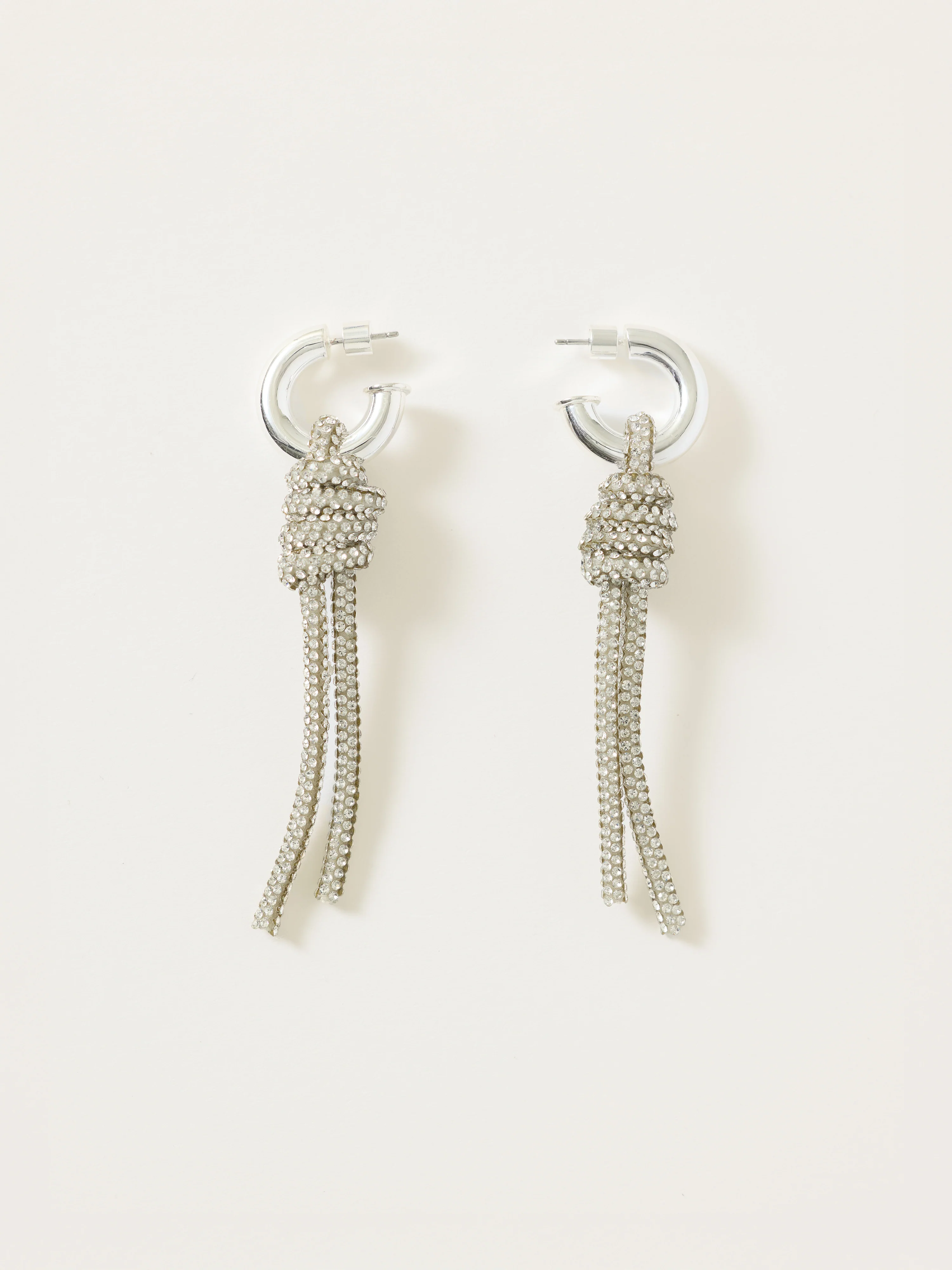 Sparkle Cord Statement Earring | Silver - Image 5