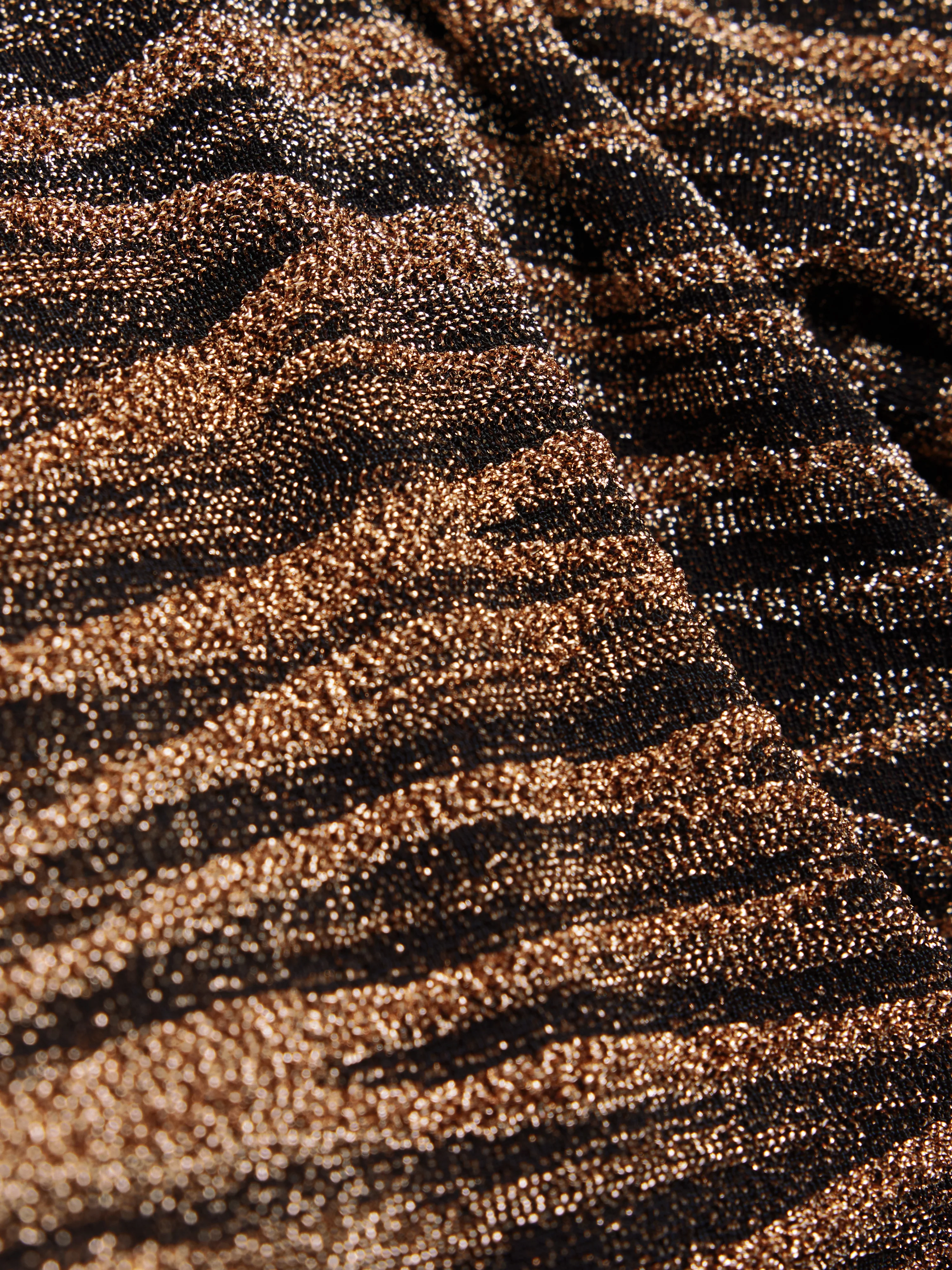 Sparkle Jersey Cowl Top | Gold - Image 5