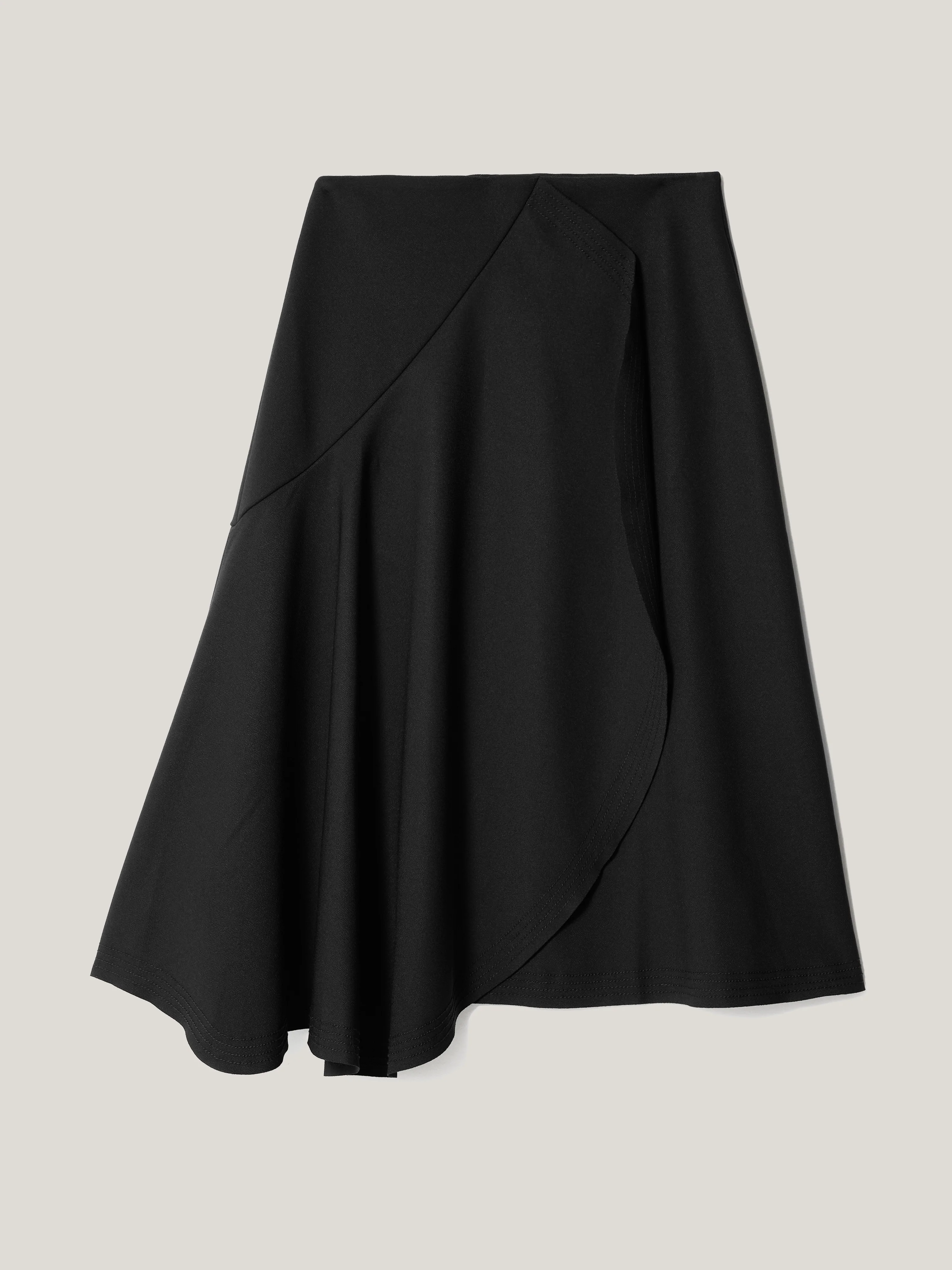 Stretch Crepe Skirt | Black - Image 6