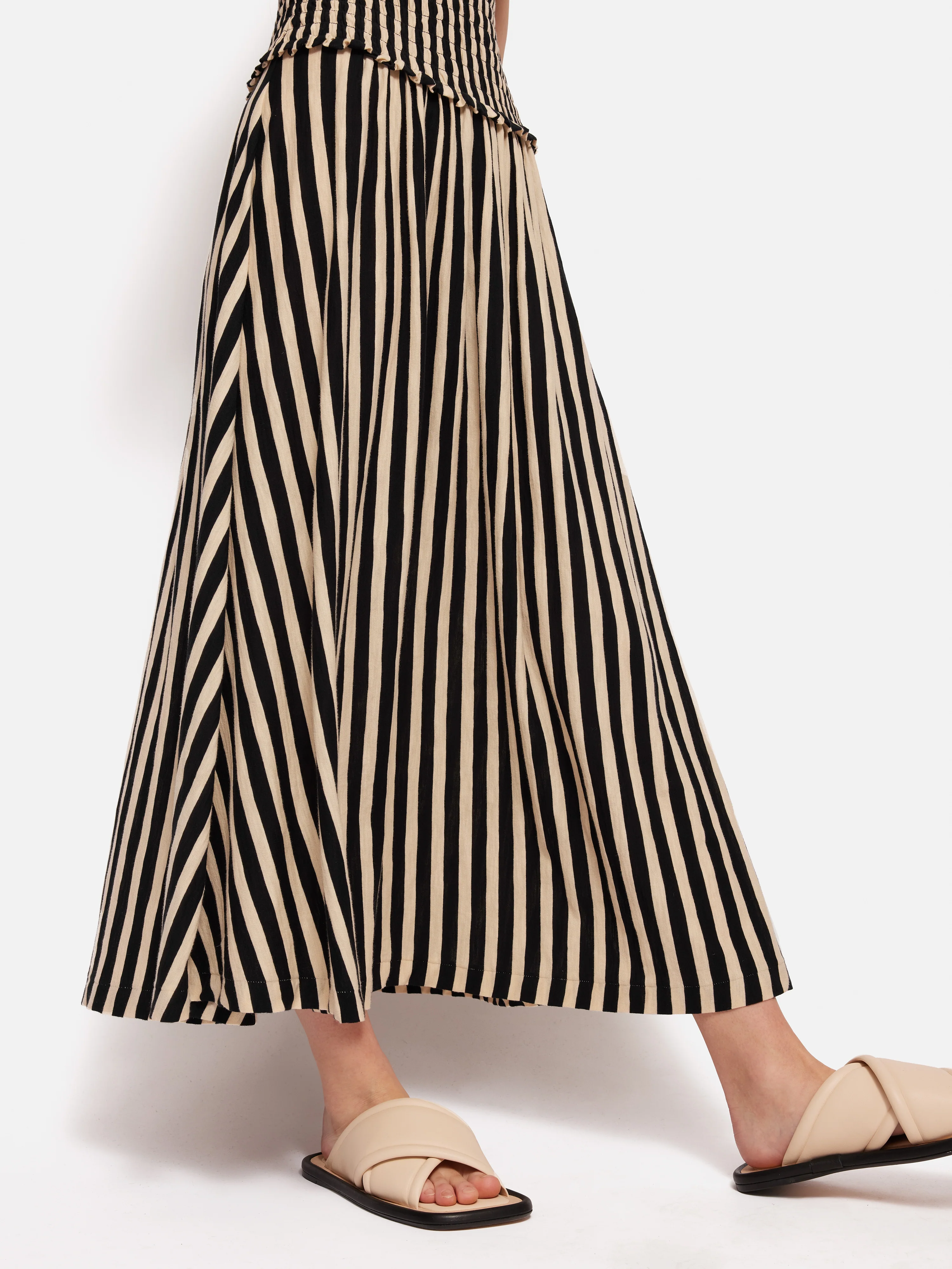 Stripe Jersey Dress | Black - Image 3