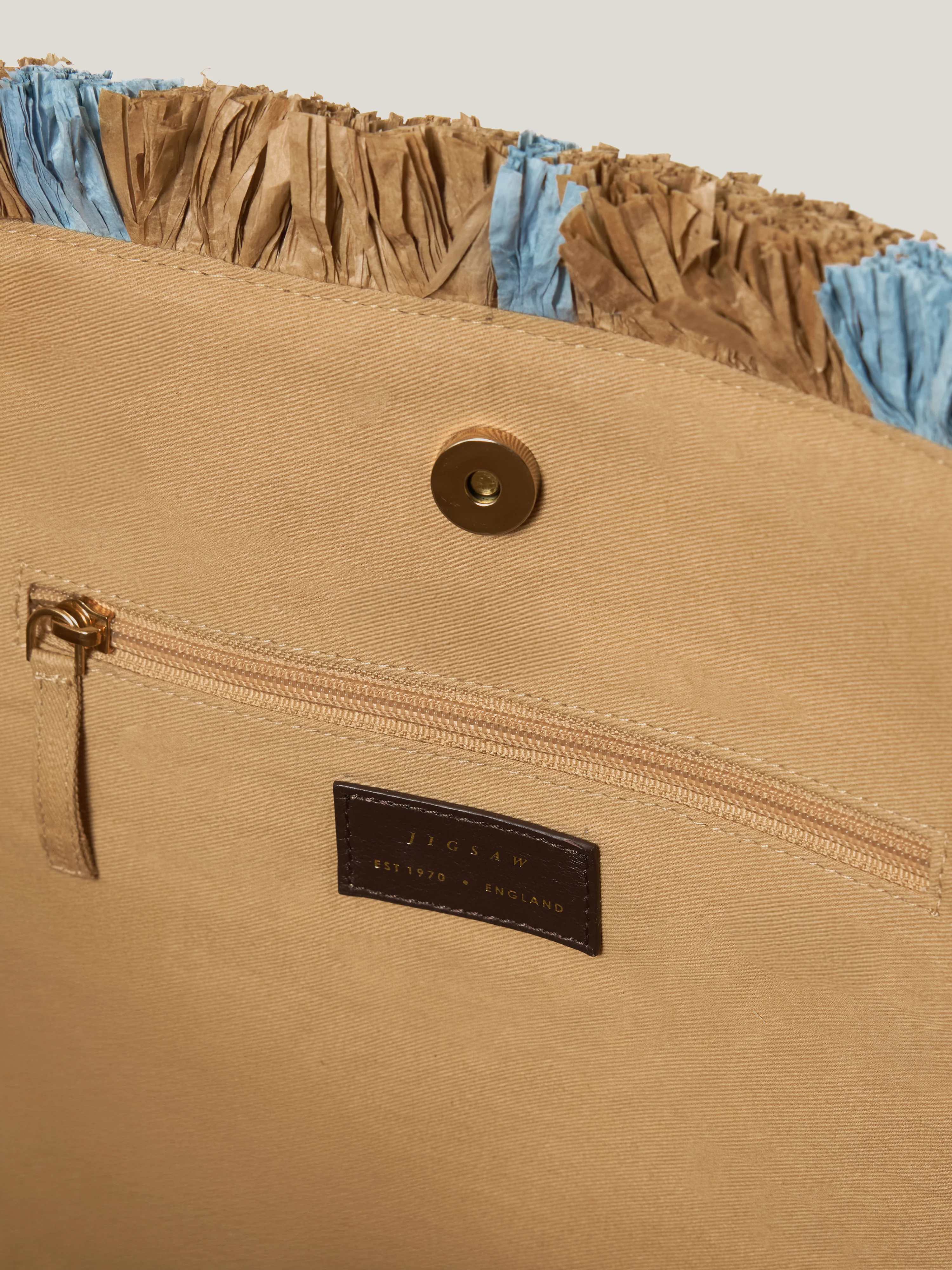 Striped Straw Tote | Multi - Image 5