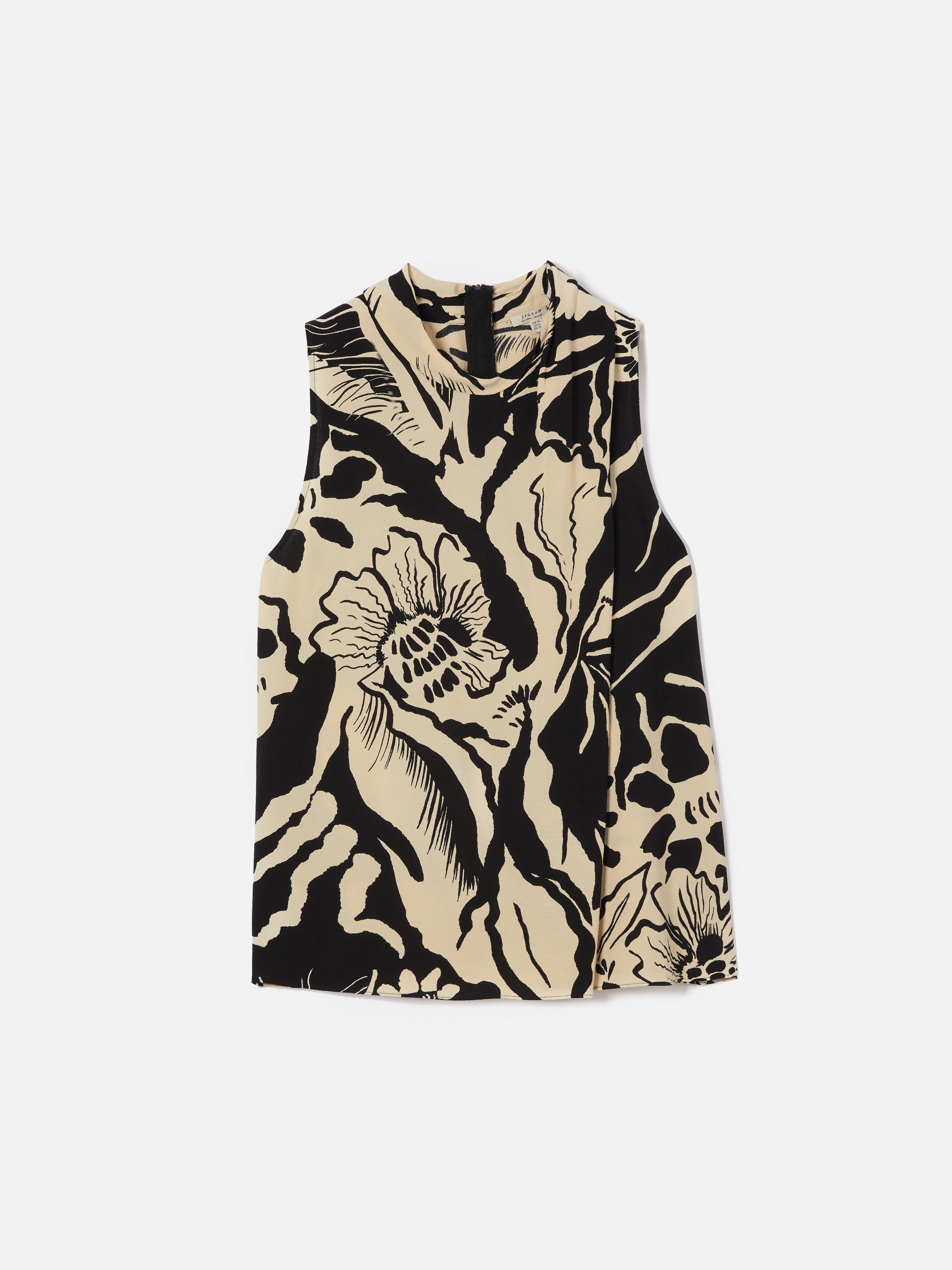 Strokes Floral Cowl Neck Top | Monochrome - Image 7