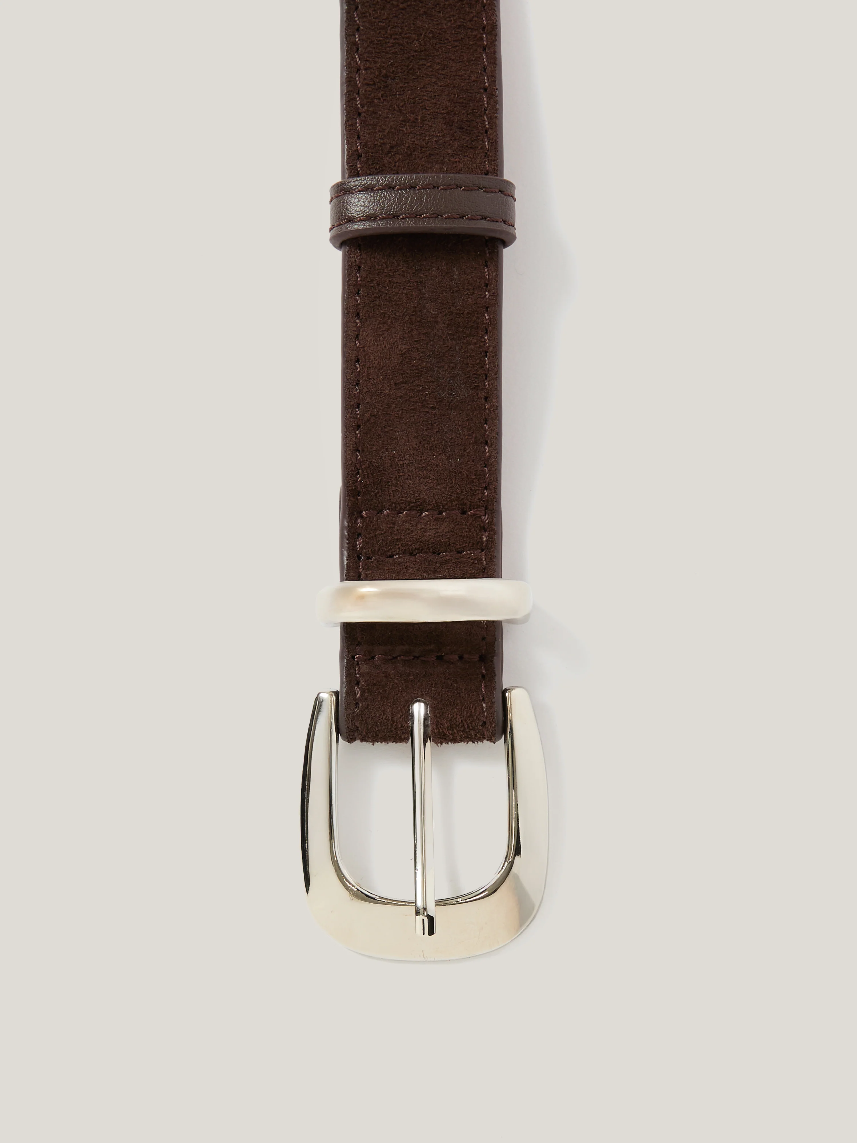 Suede Western belt | Chocolate - Image 2