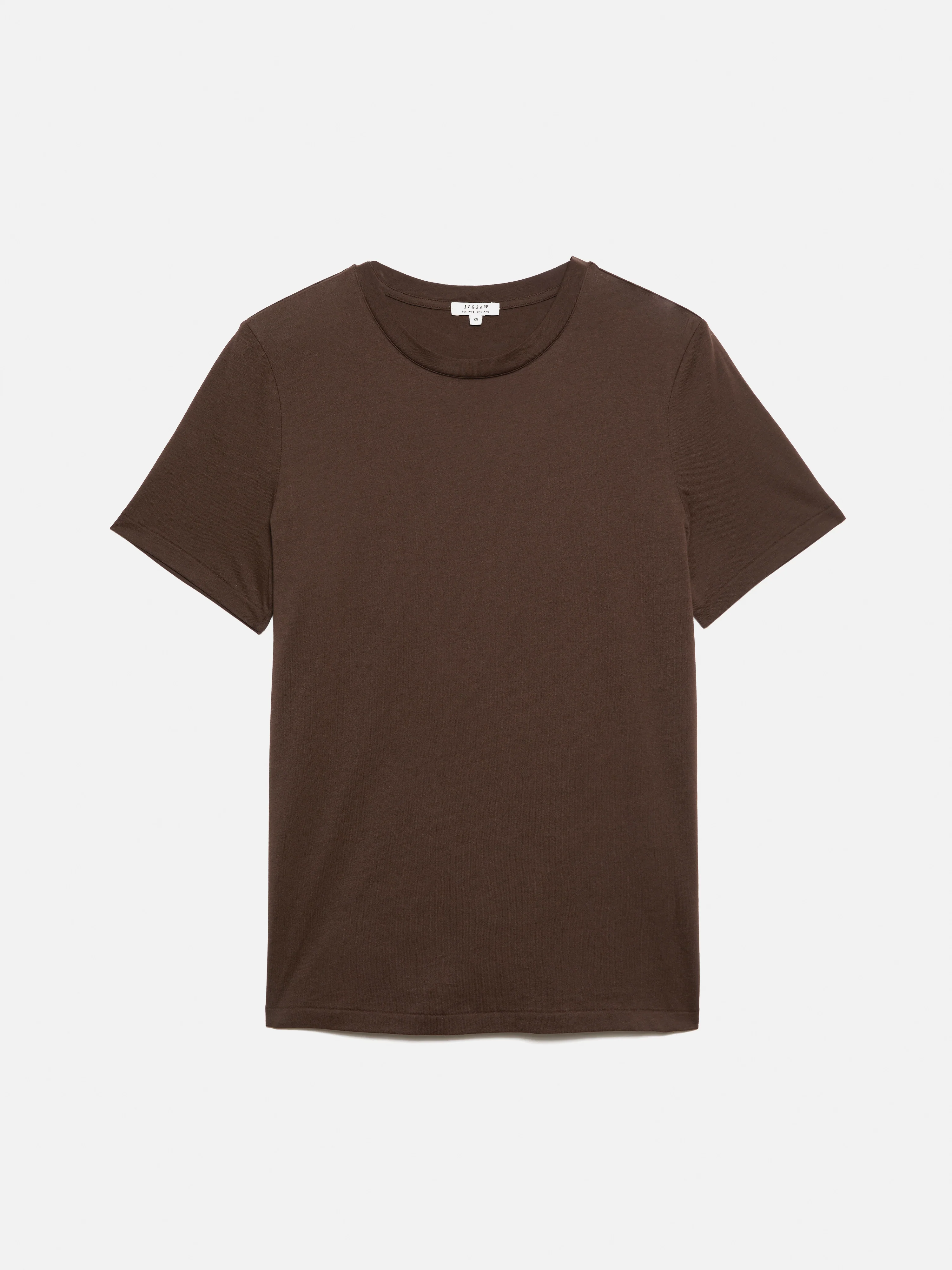 Supima Cotton Crew Neck Tee | Brown - Image 7