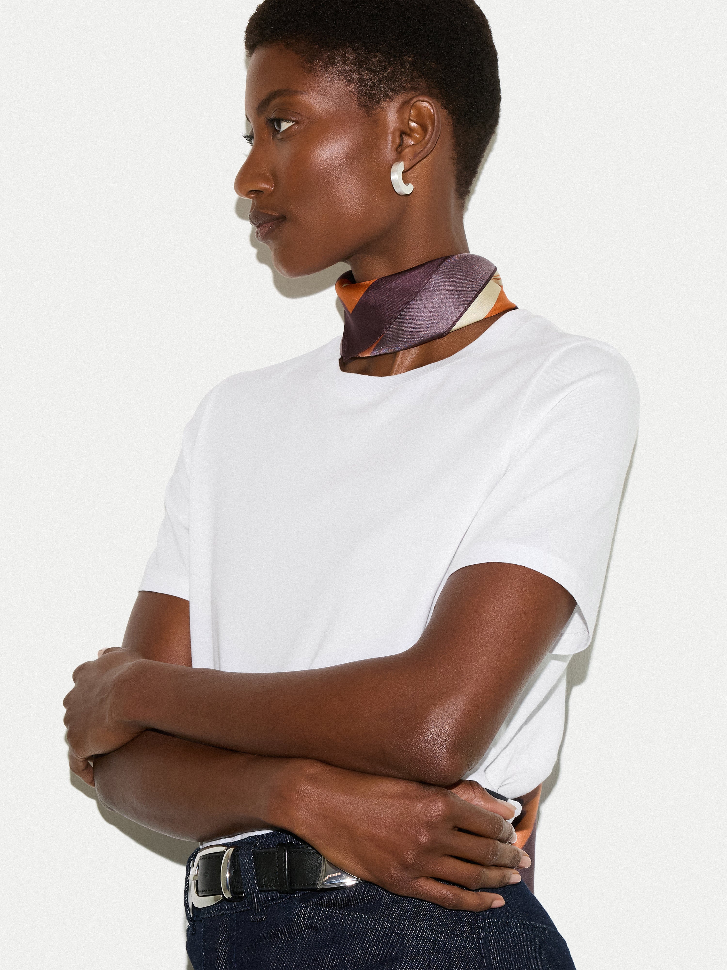 Supima Cotton Crew Neck T-shirt | White - Image 3