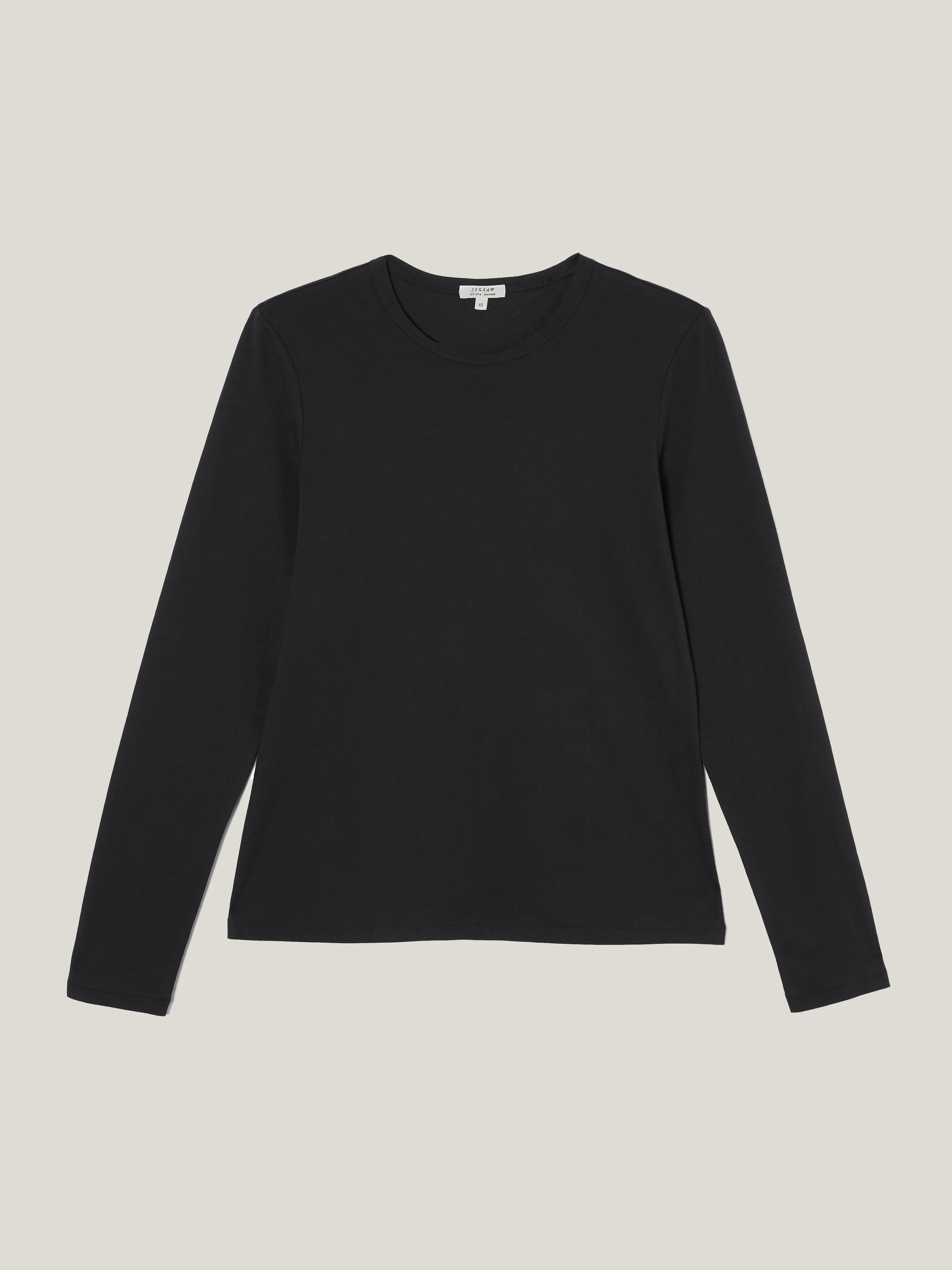 Supima Cotton Long Sleeve T-shirt | Black - Image 5