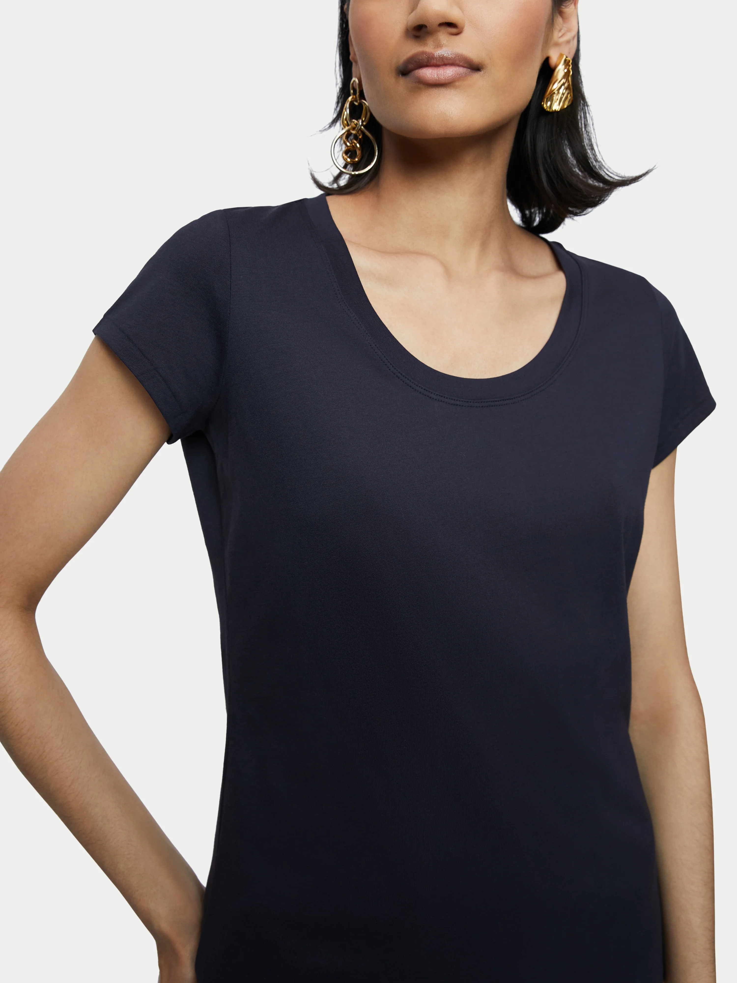 Supima Cotton Short Sleeve Tee | Navy - Image 4