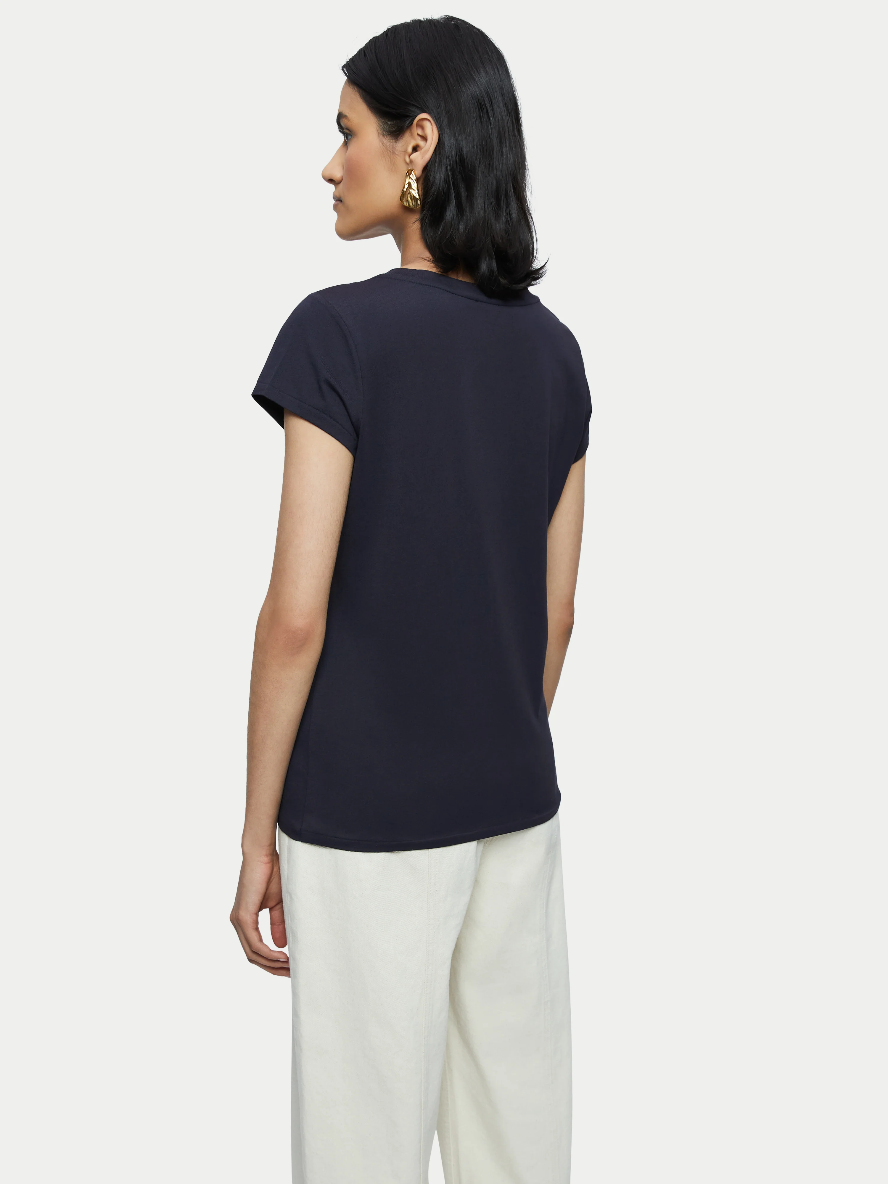 Supima Cotton Short Sleeve Tee | Navy - Image 5