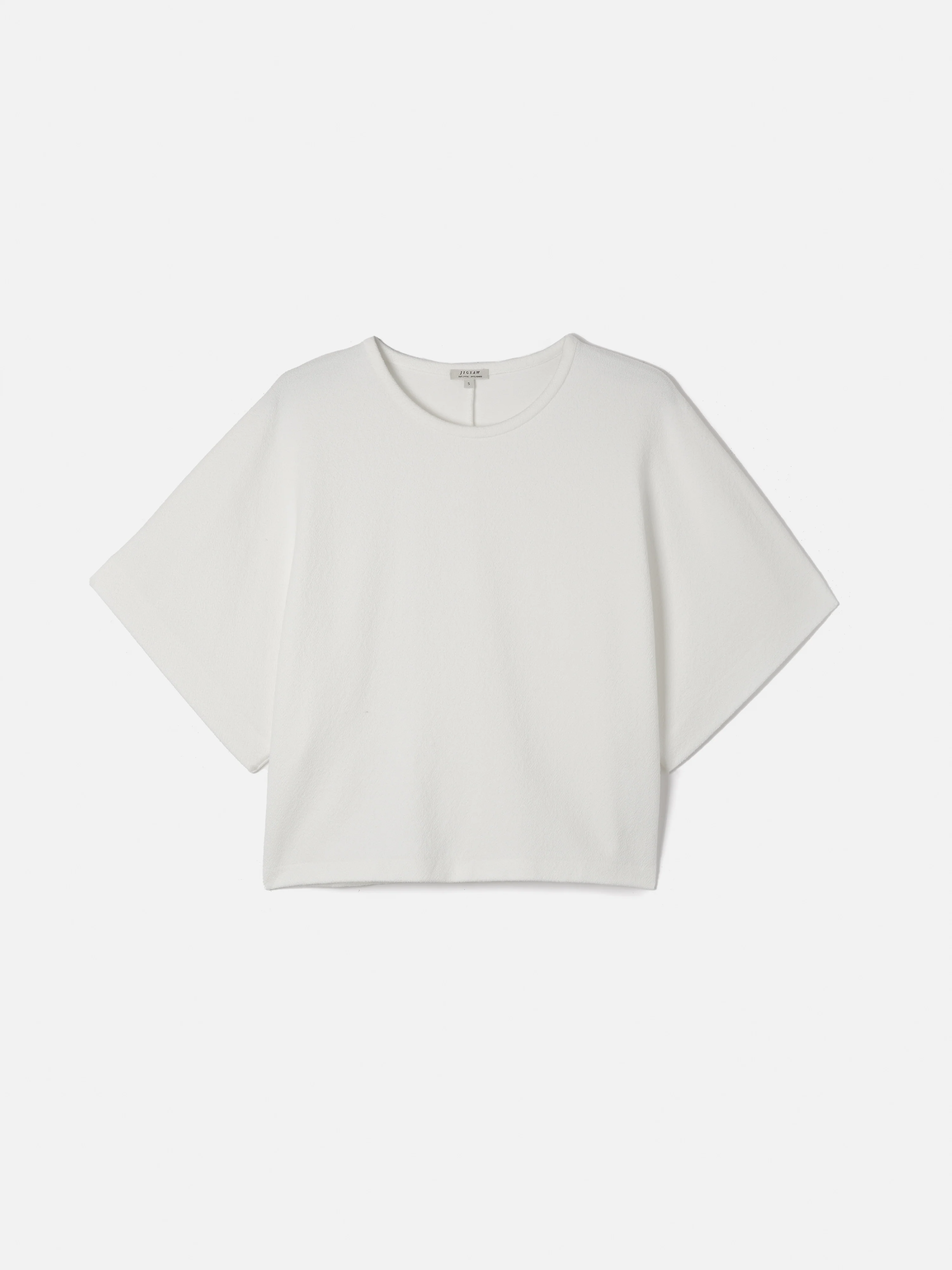 Textured Jersey Top | White - Image 9