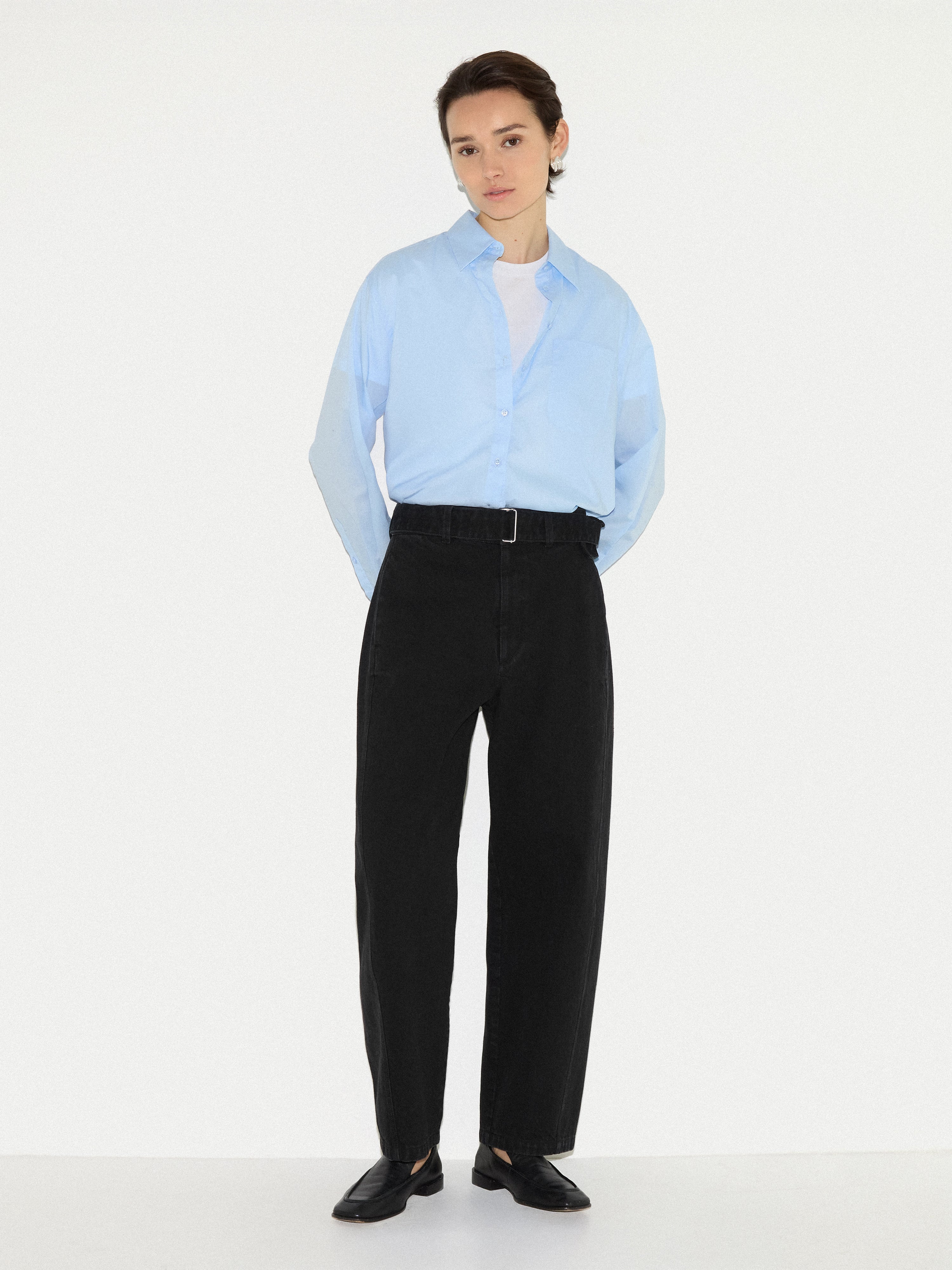 Turner Belted Barrel Leg Jean | Black - Image 3