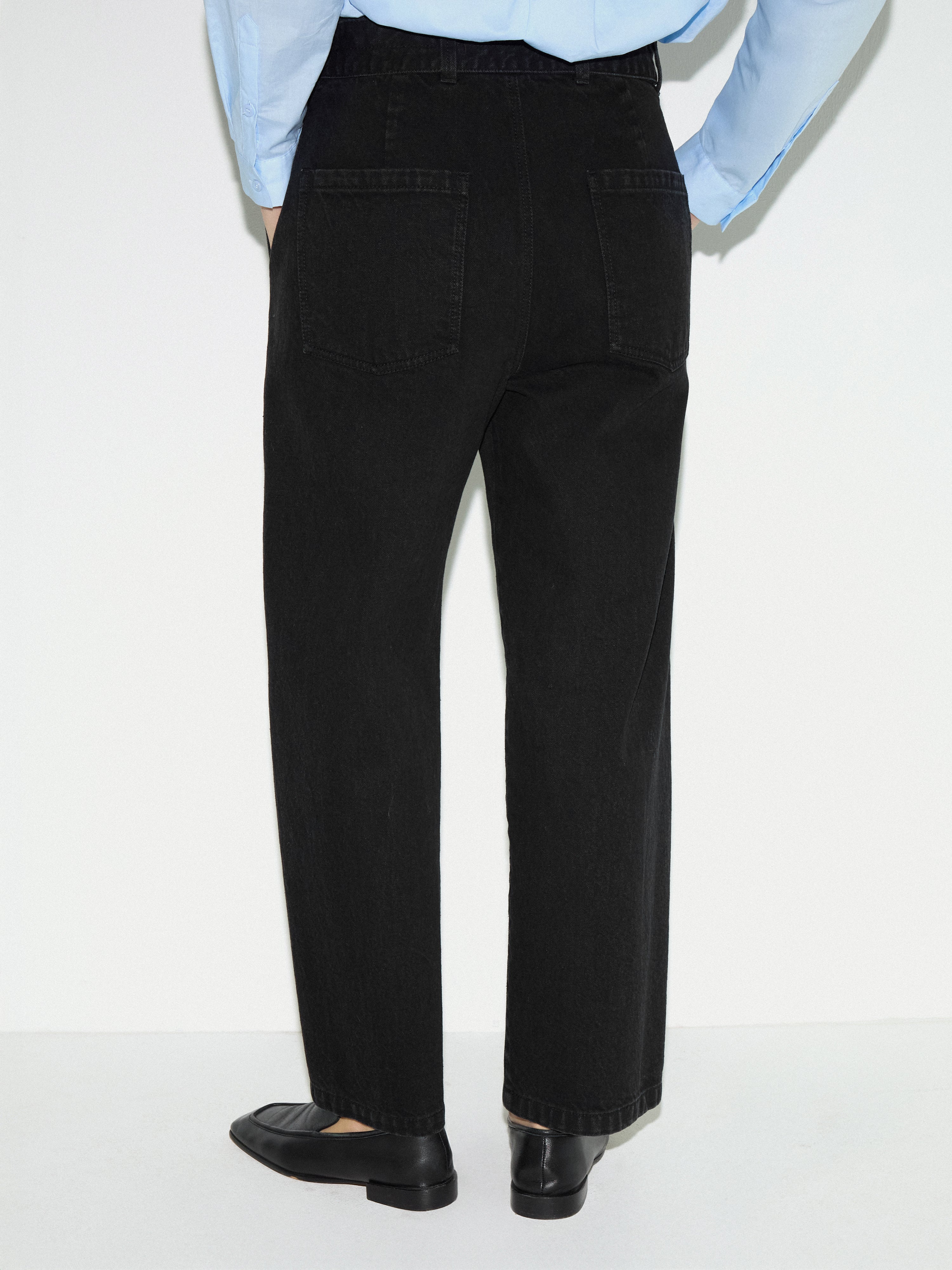 Turner Belted Barrel Leg Jean | Black - Image 6