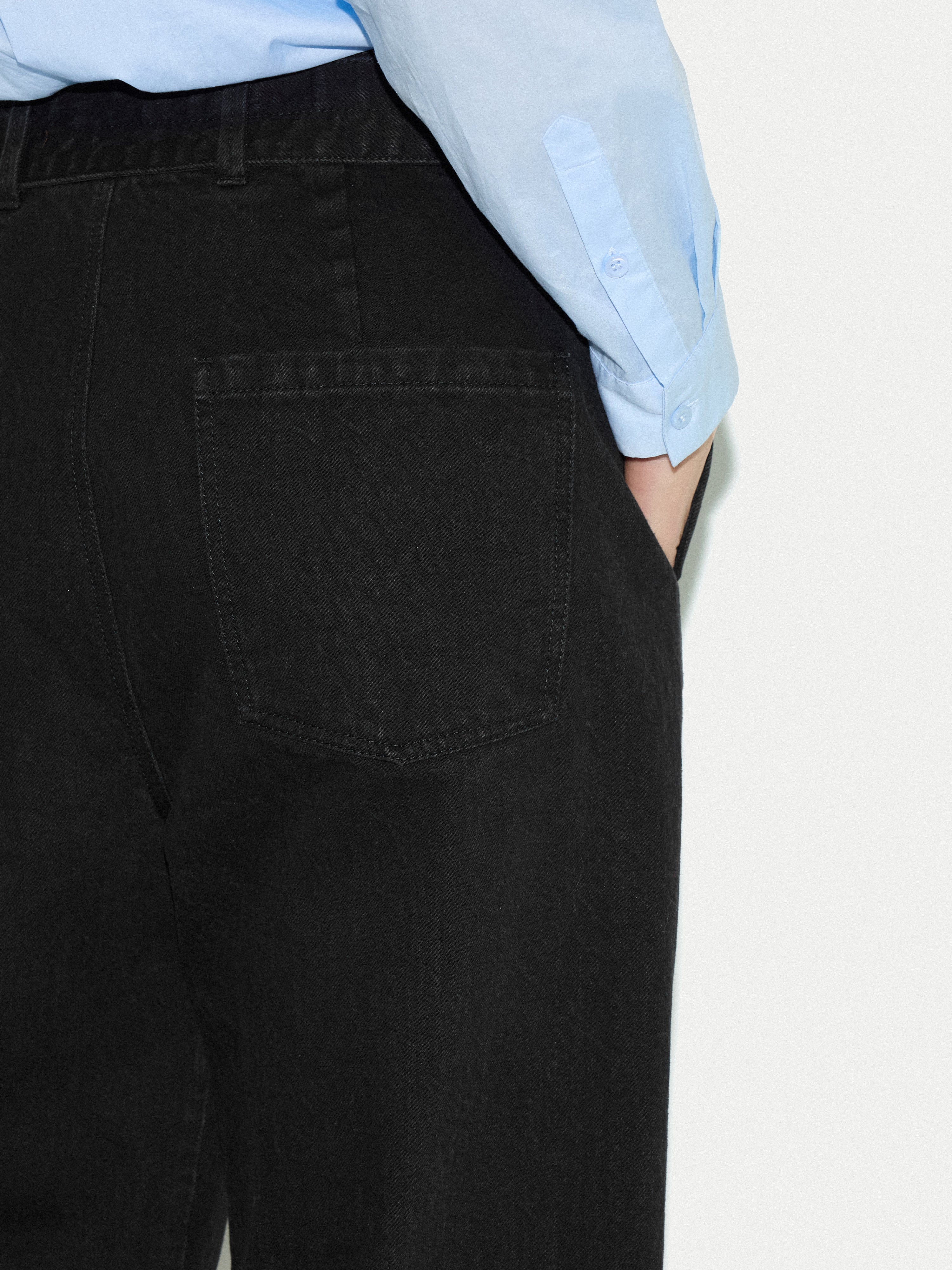Turner Belted Barrel Leg Jean | Black - Image 7