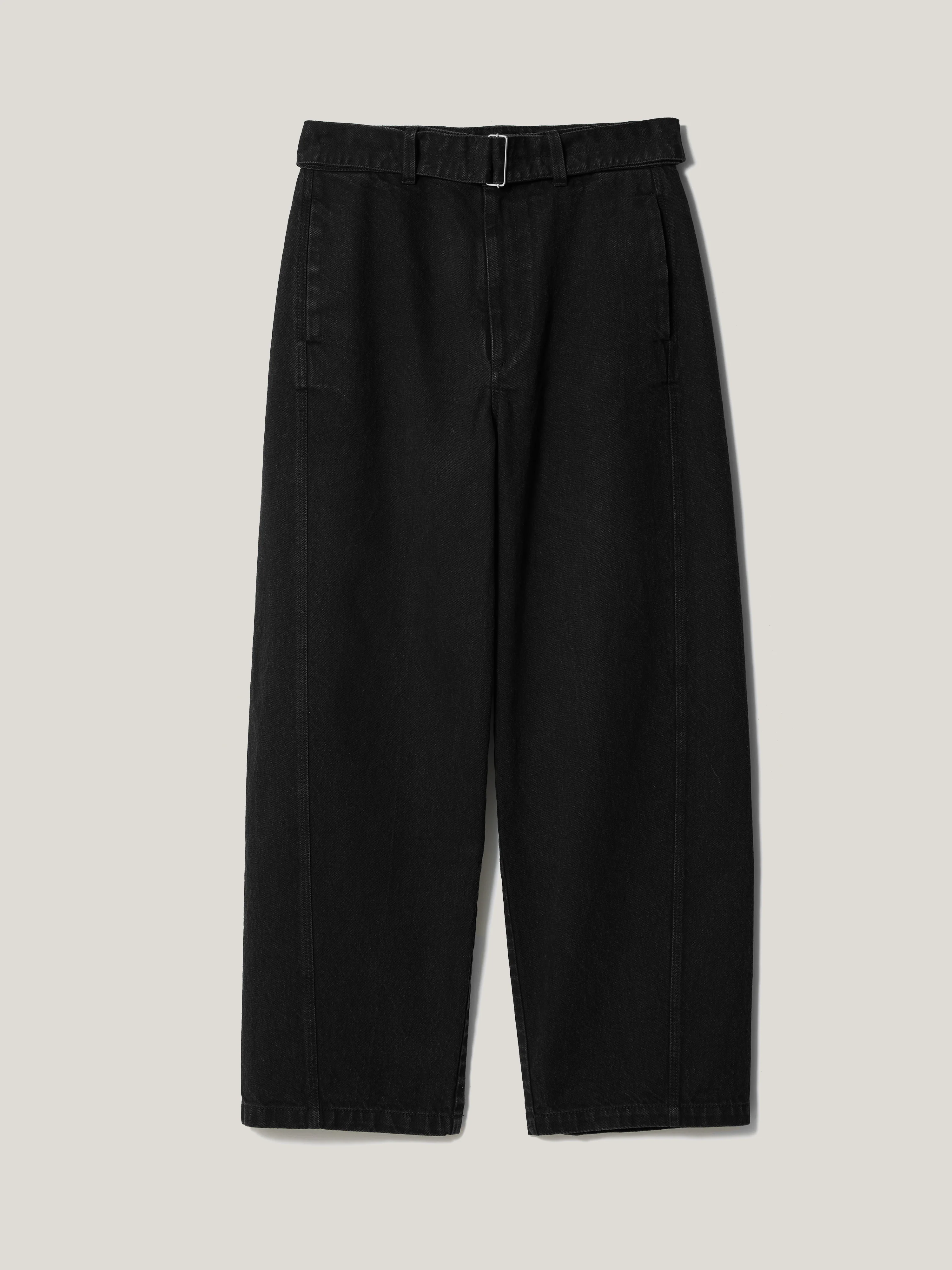Turner Belted Barrel Leg Jean | Black - Image 8