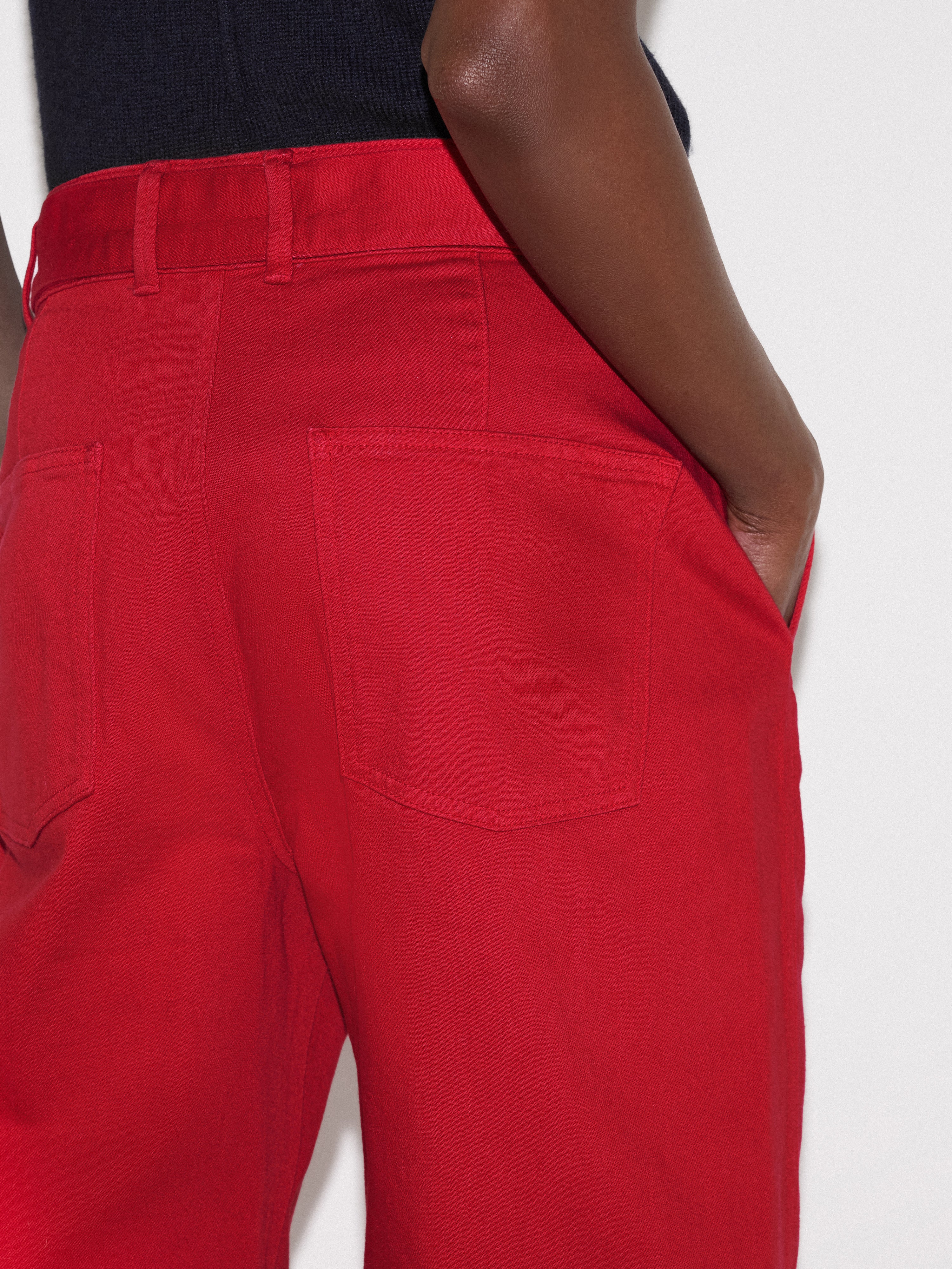 Turner Belted Barrel Leg Jean | Red - Image 7
