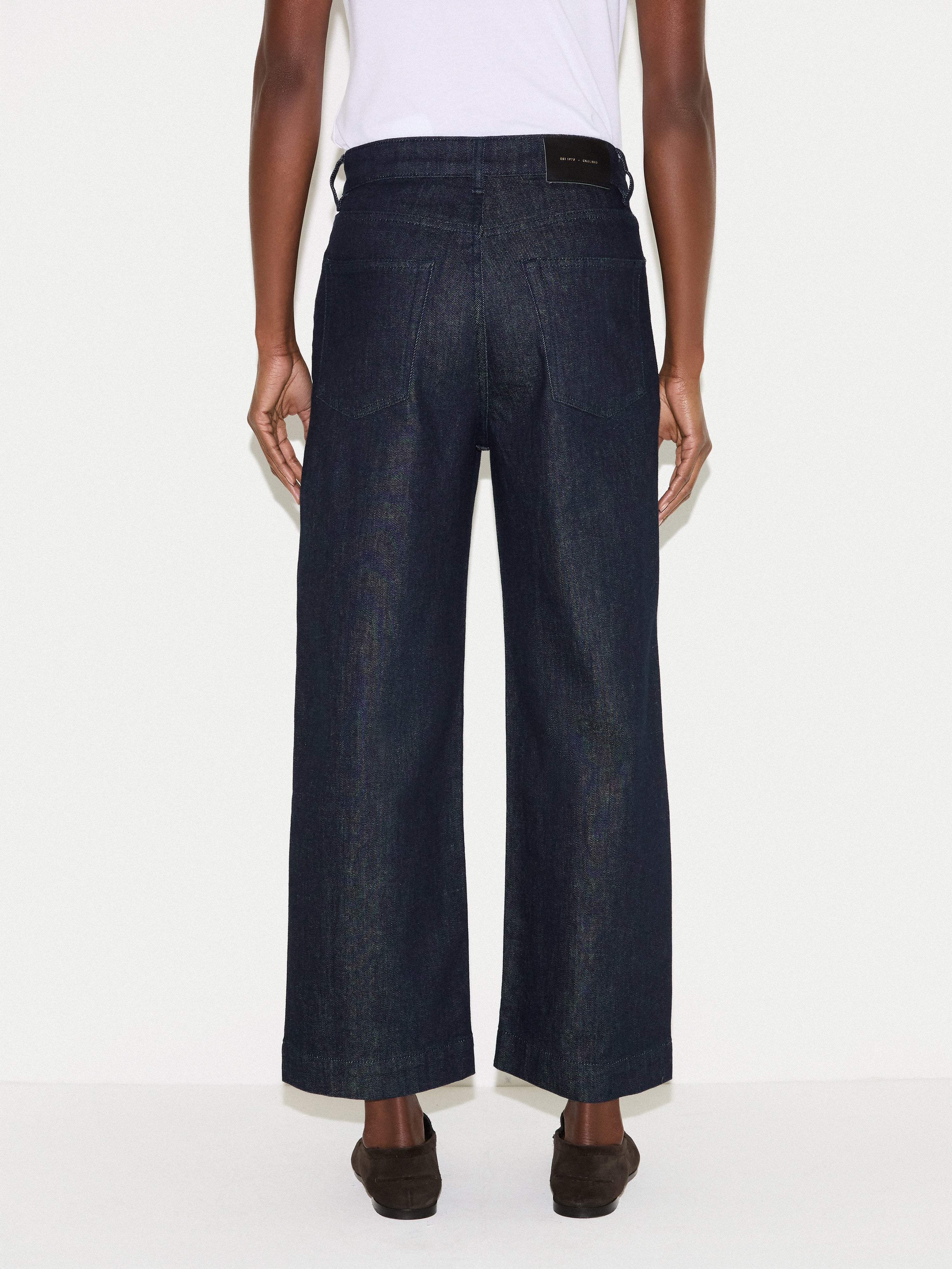 Tyne Wide Leg Cropped Jean | Indigo - Image 3