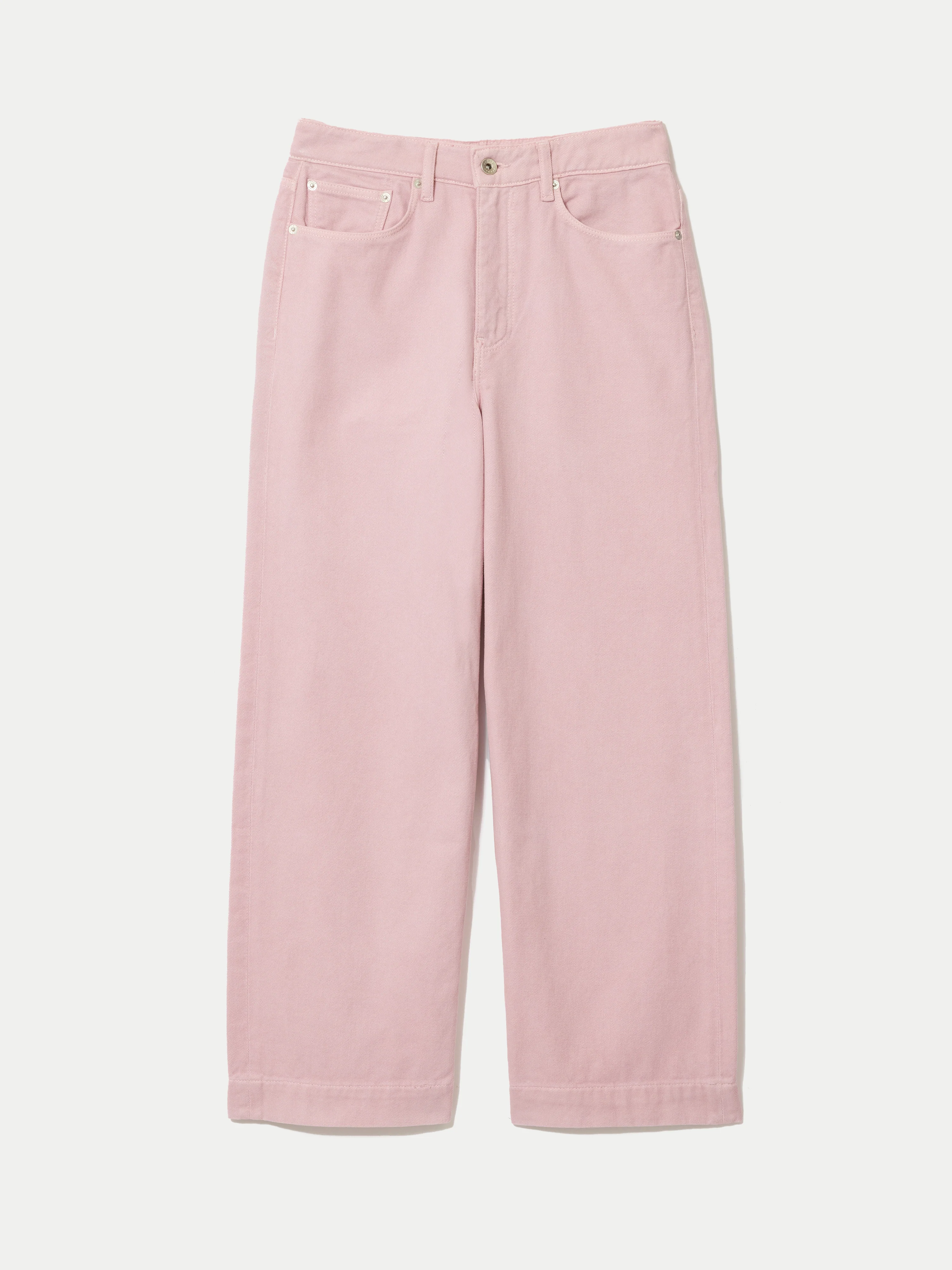 Tyne Wide Leg Cropped Jean | Pink - Image 6