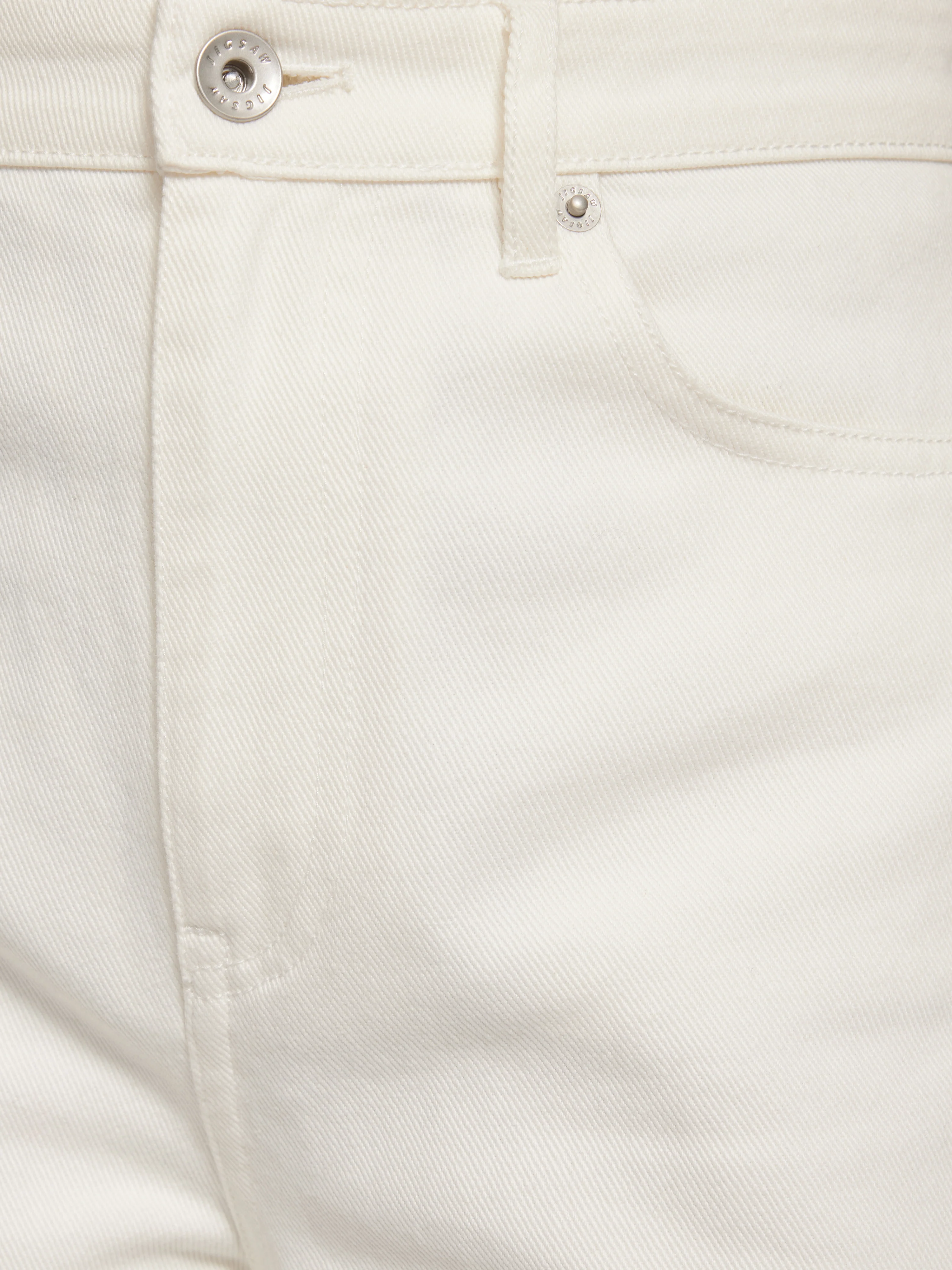 Tyne Wide Leg Cropped Jean | White - Image 7