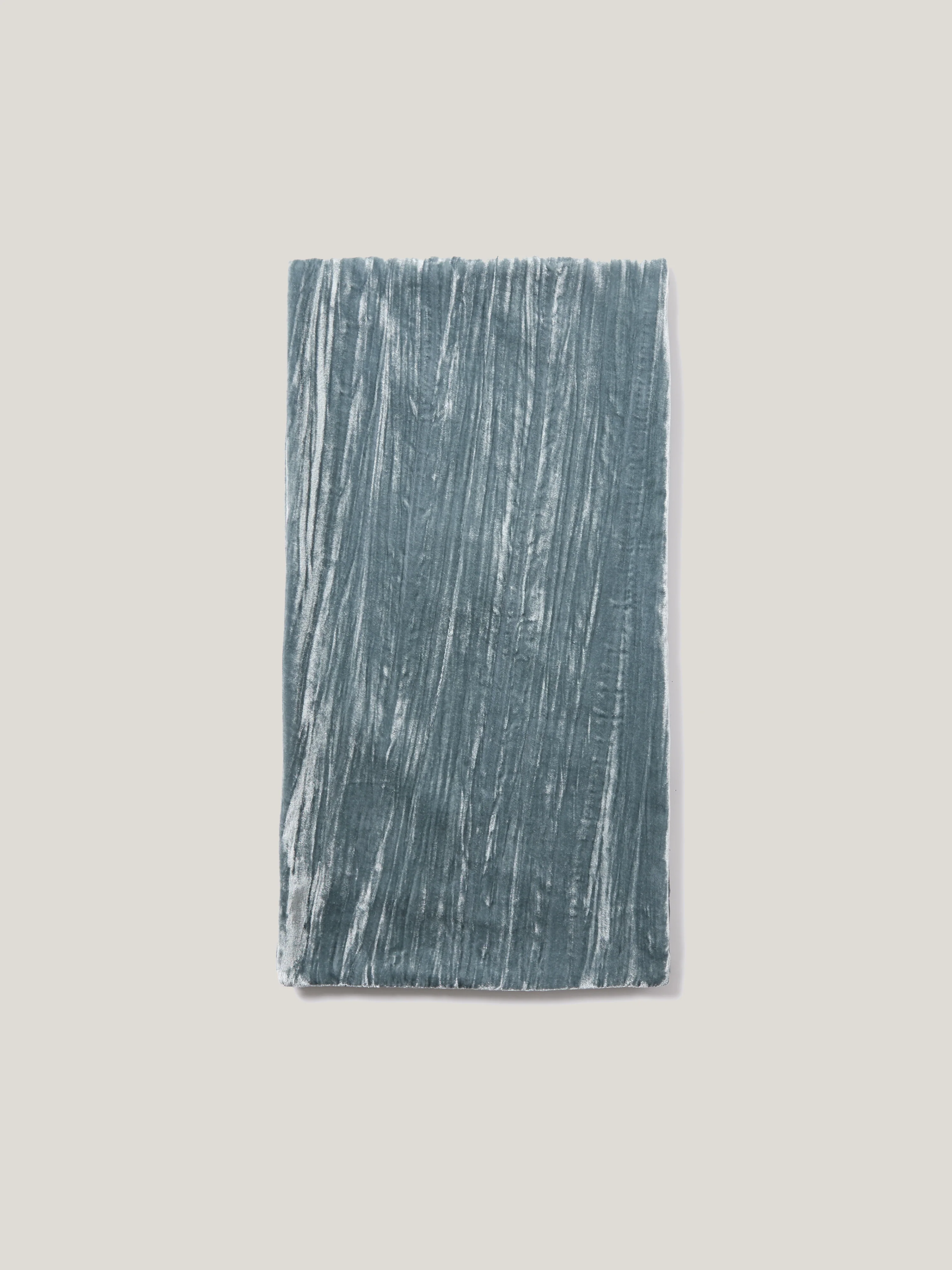 Velvet Plisse Scarf | Blue - Image 4