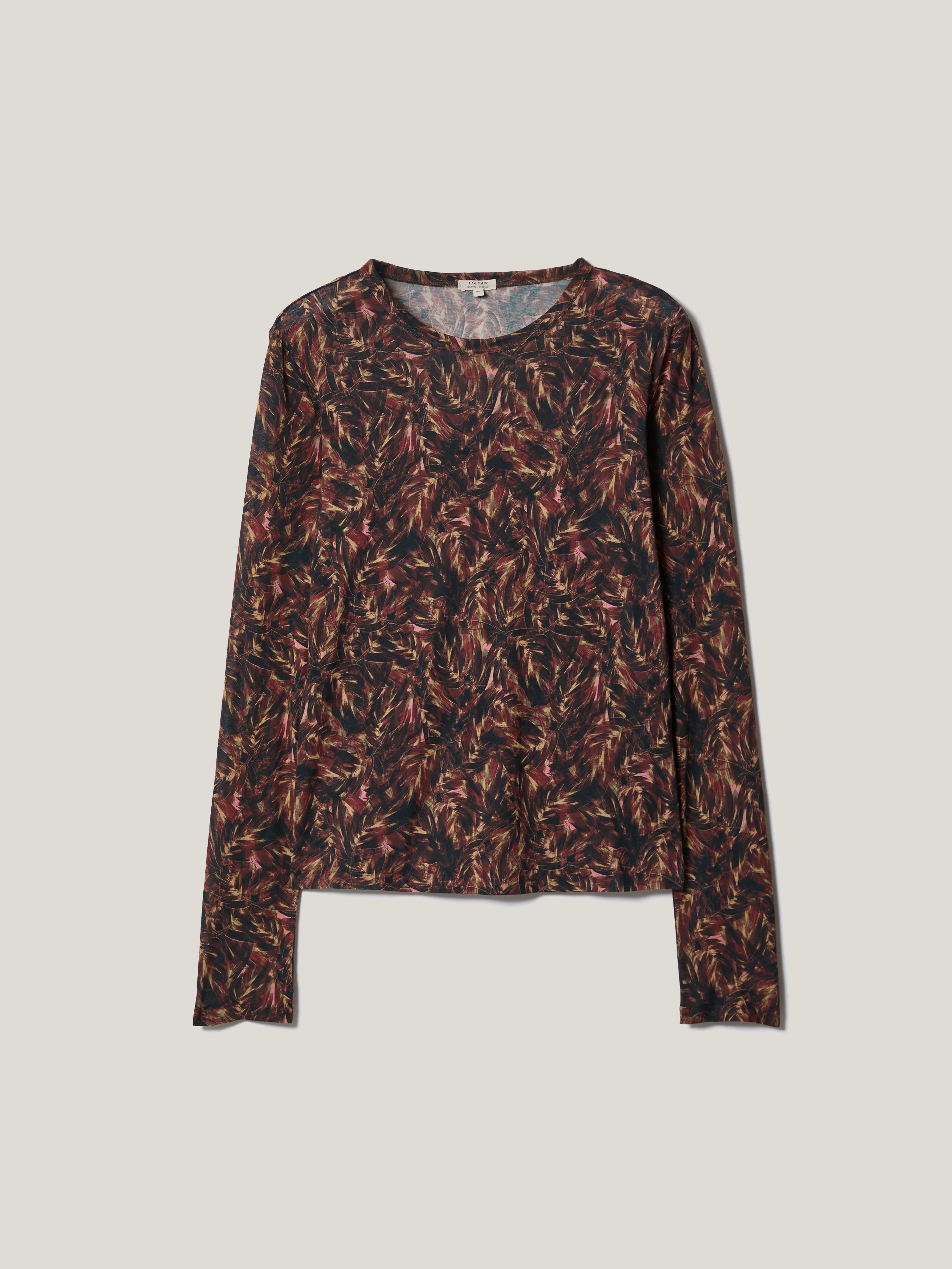 Wild Feather Long Sleeve Tee | Brown - Image 4