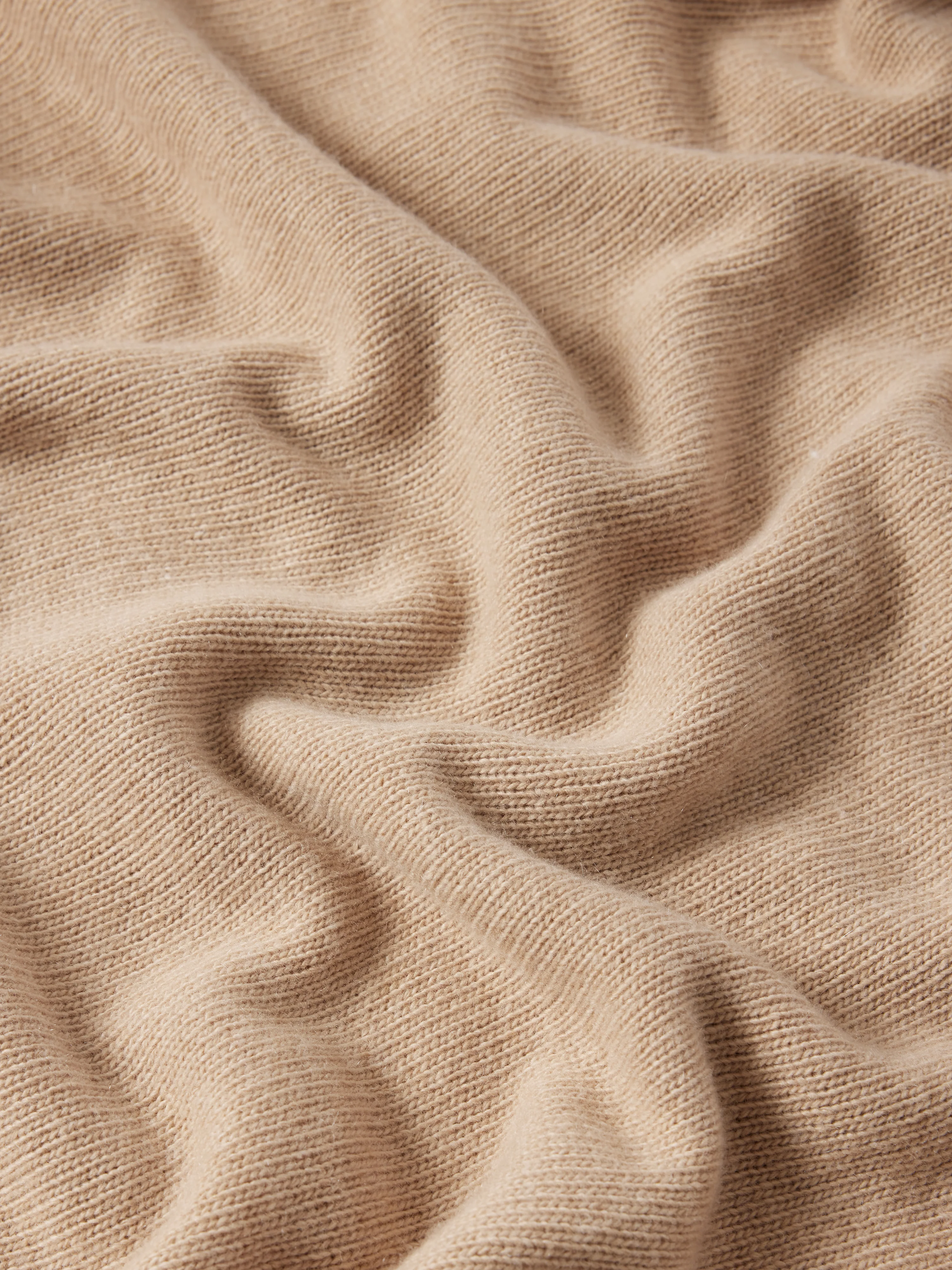 Wool Cashmere Blend Drape Poncho | Beige - Image 6