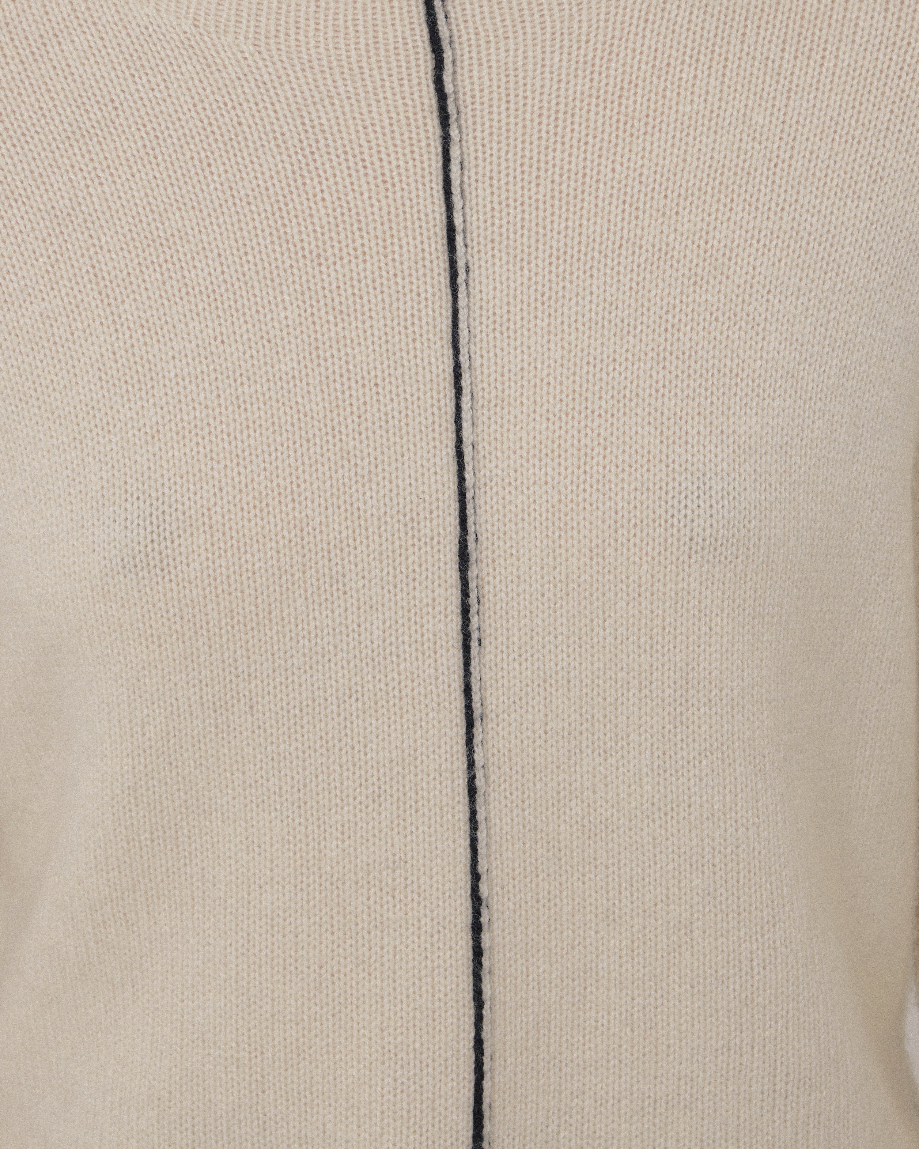 Wool Cashmere Blend Line Jumper | Cream - Image 7