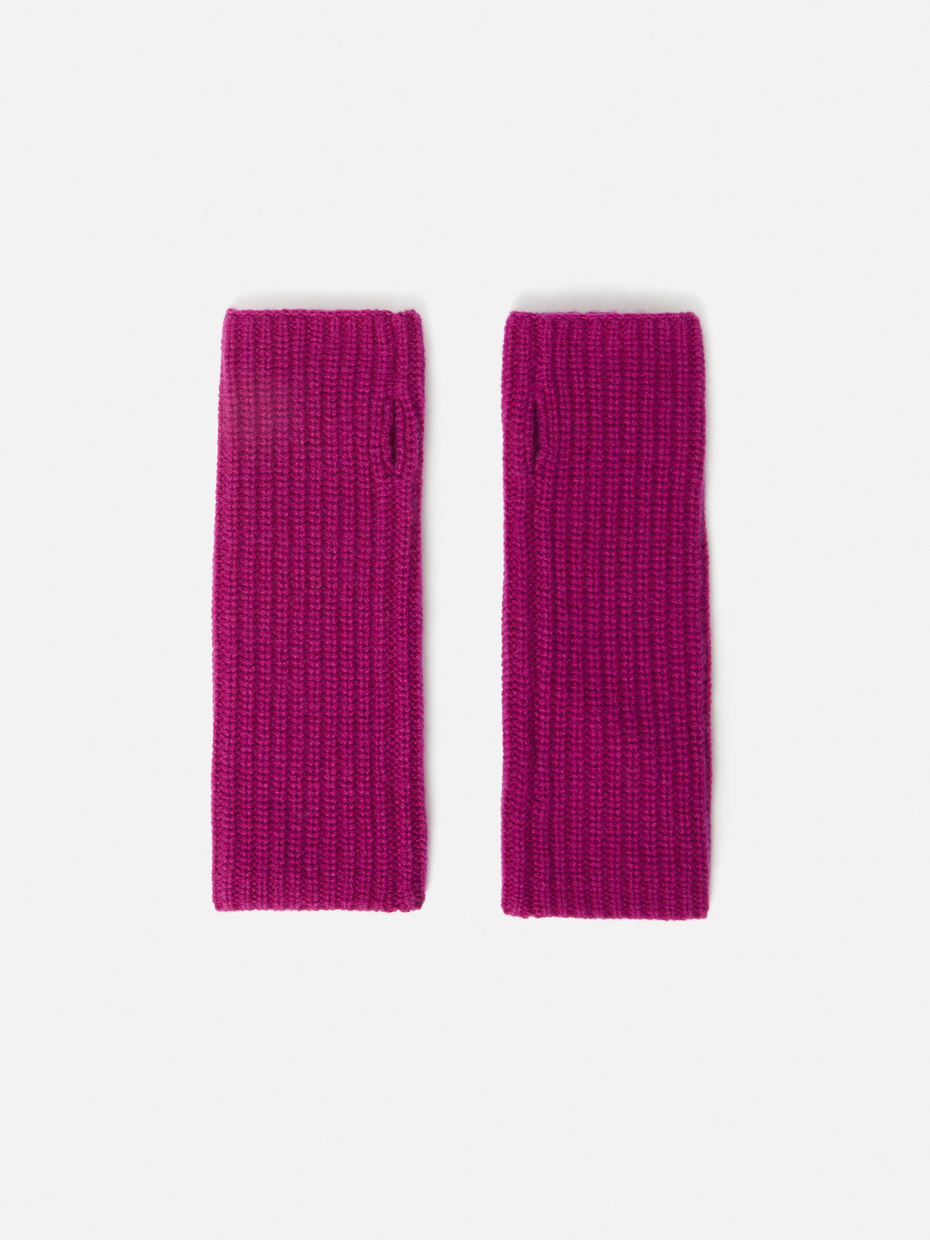 Wool Cashmere Mittens | Raspberry - Image 4