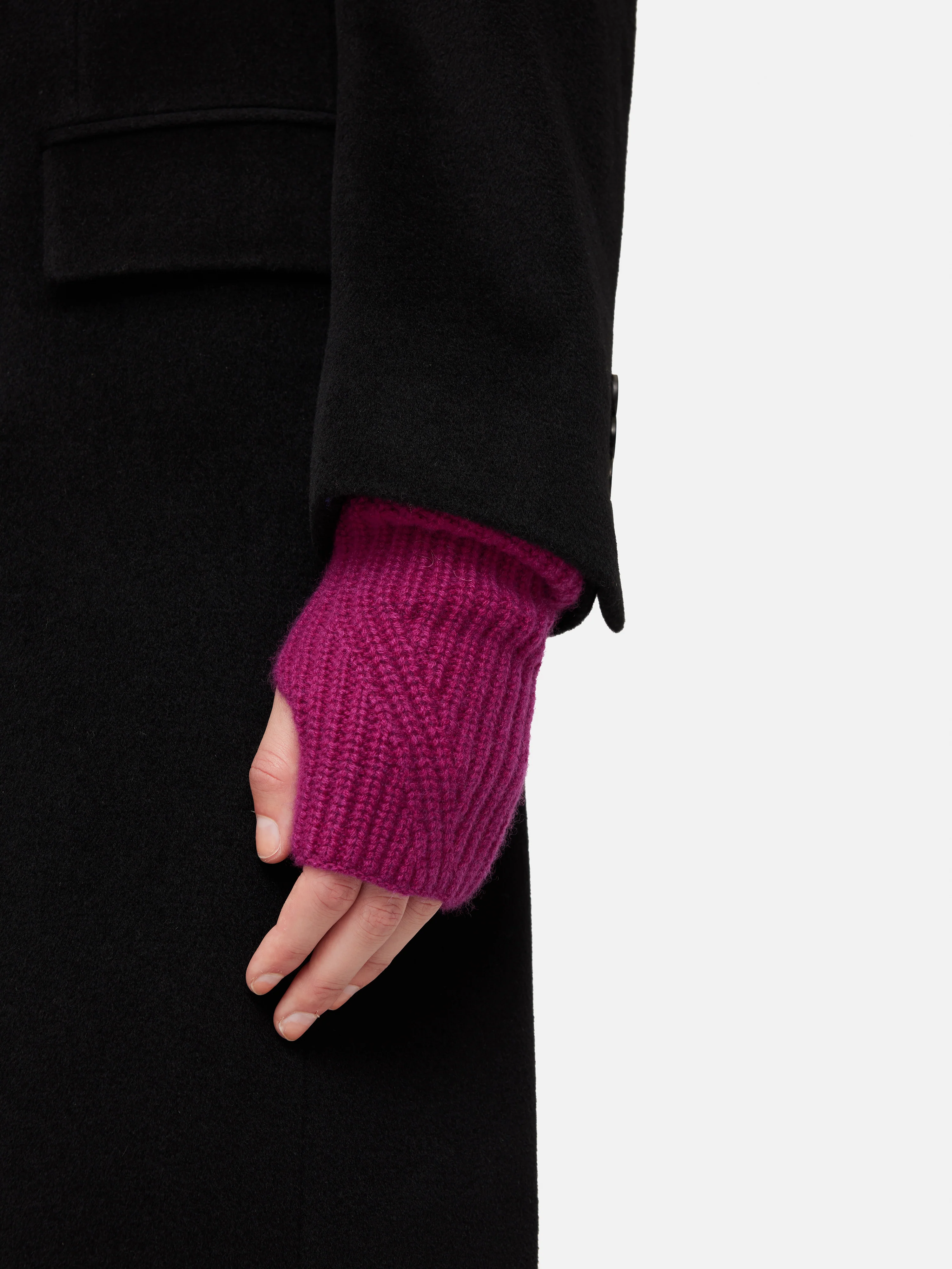 Wool Cashmere Mittens | Raspberry - Image 5