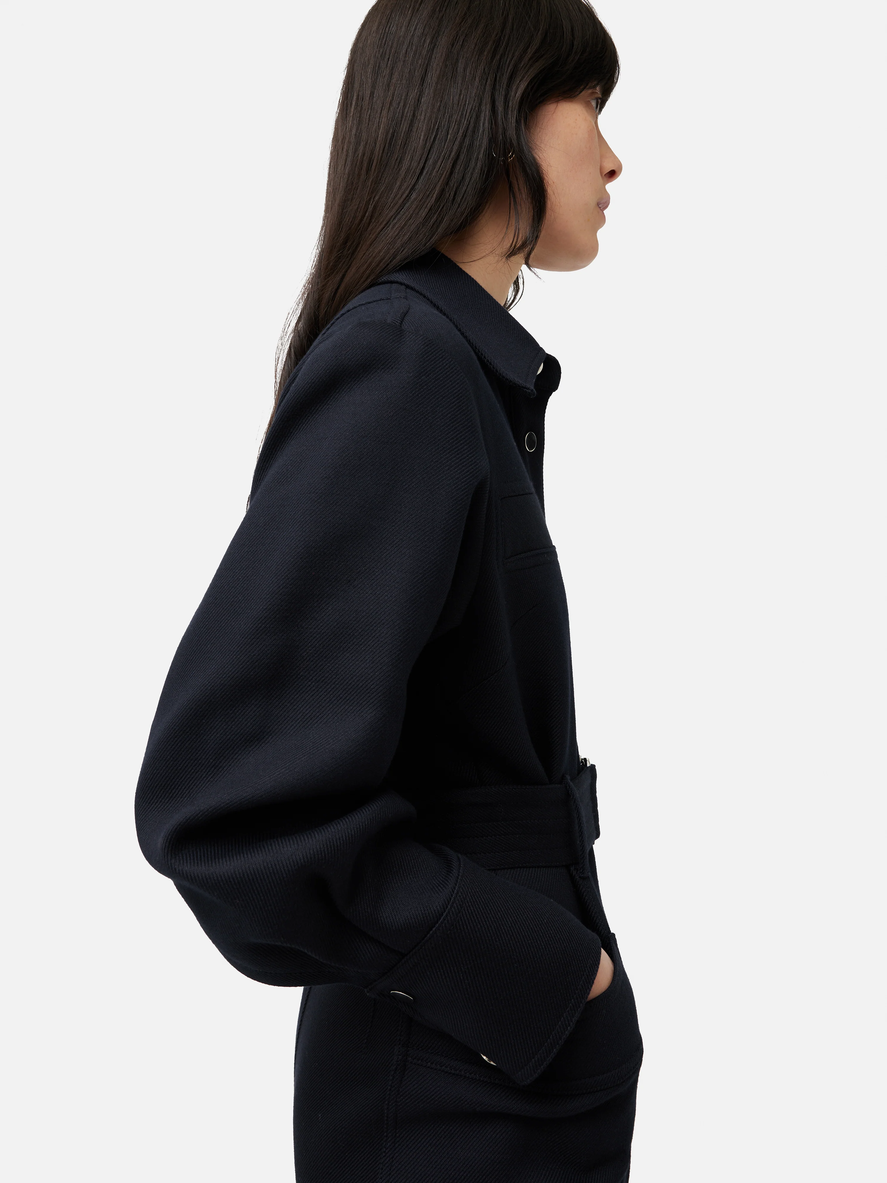 Wool Utility Dress | Navy - Image 4