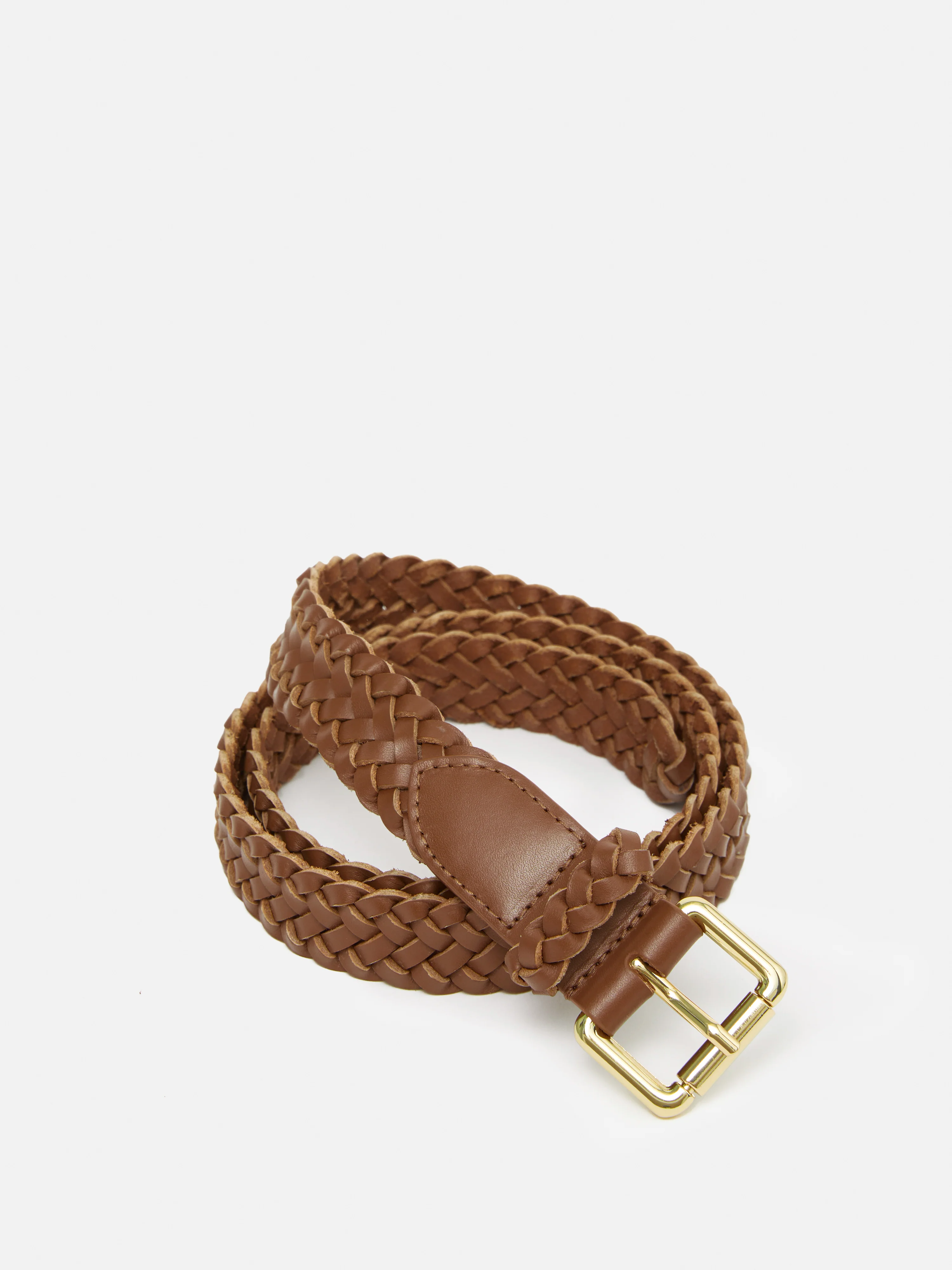 Woven Leather Belt | Tan - Image 4