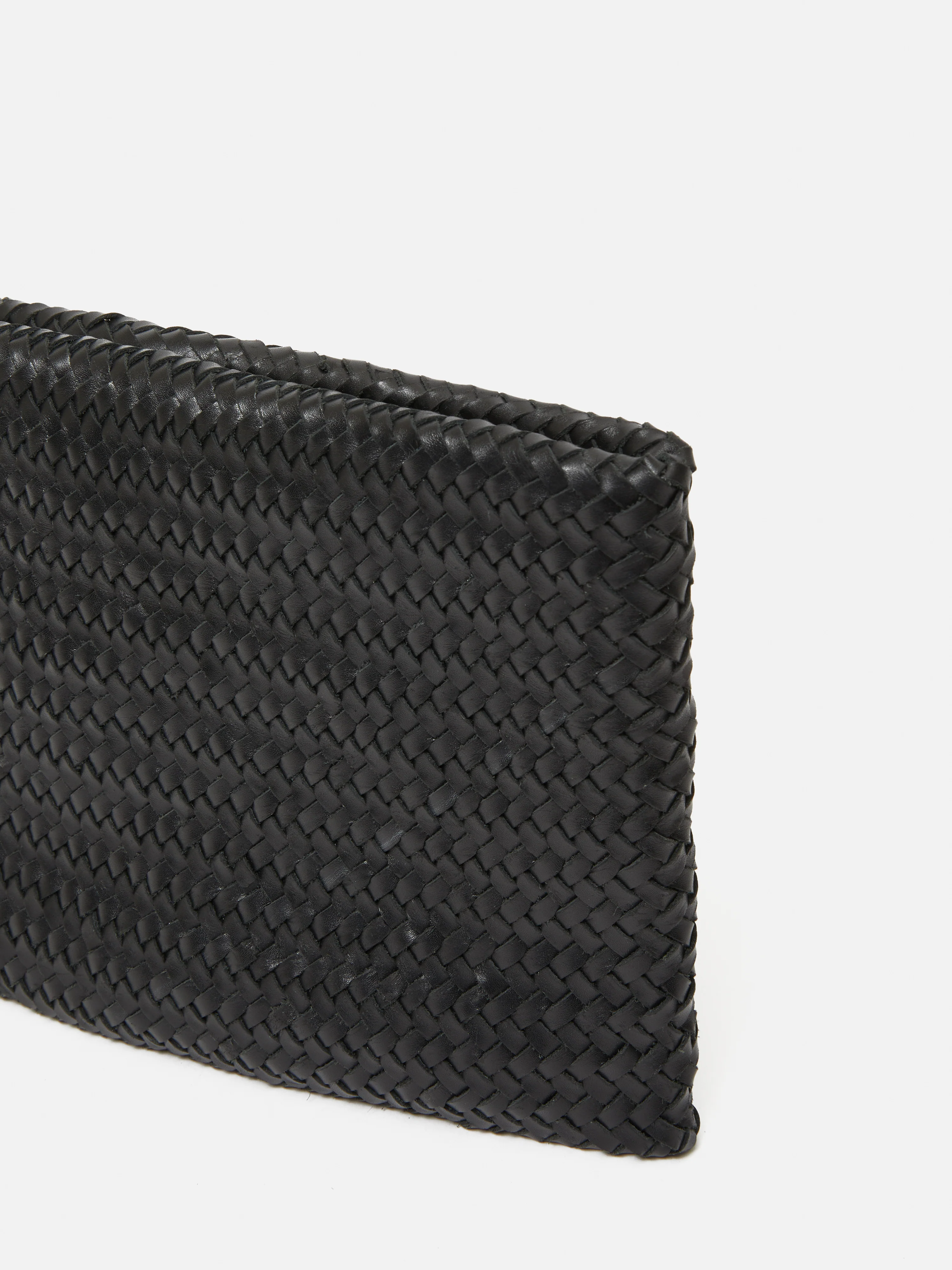 Woven Leather Pouch | Black - Image 3